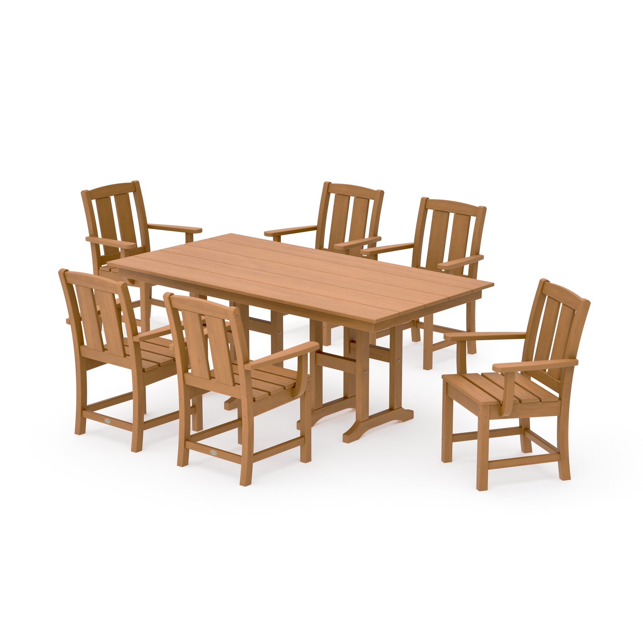 Mission Arm Chair 7-Piece Farmhouse Dining Set