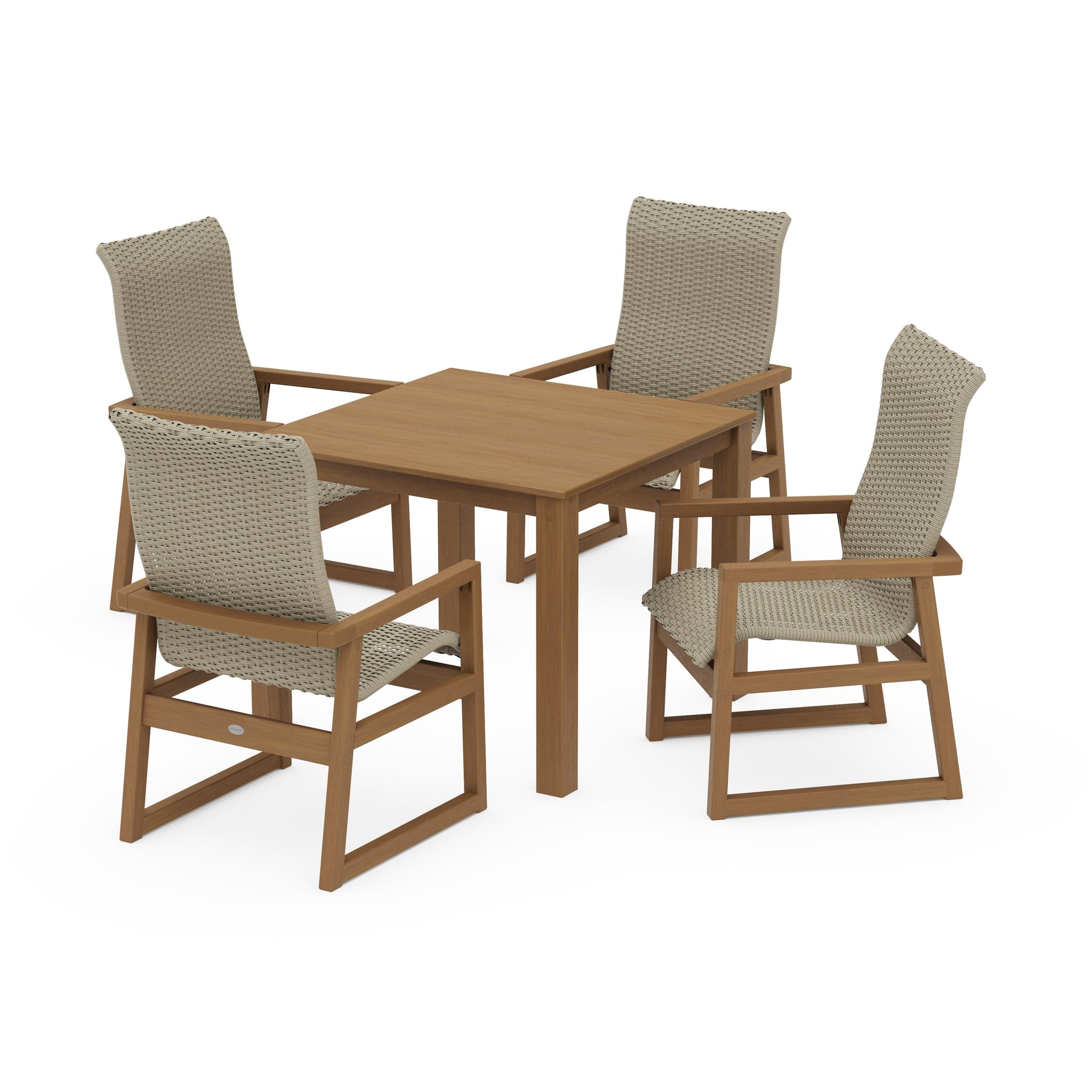 EDGE Woven Highback 5-Piece Parsons Dining Set
