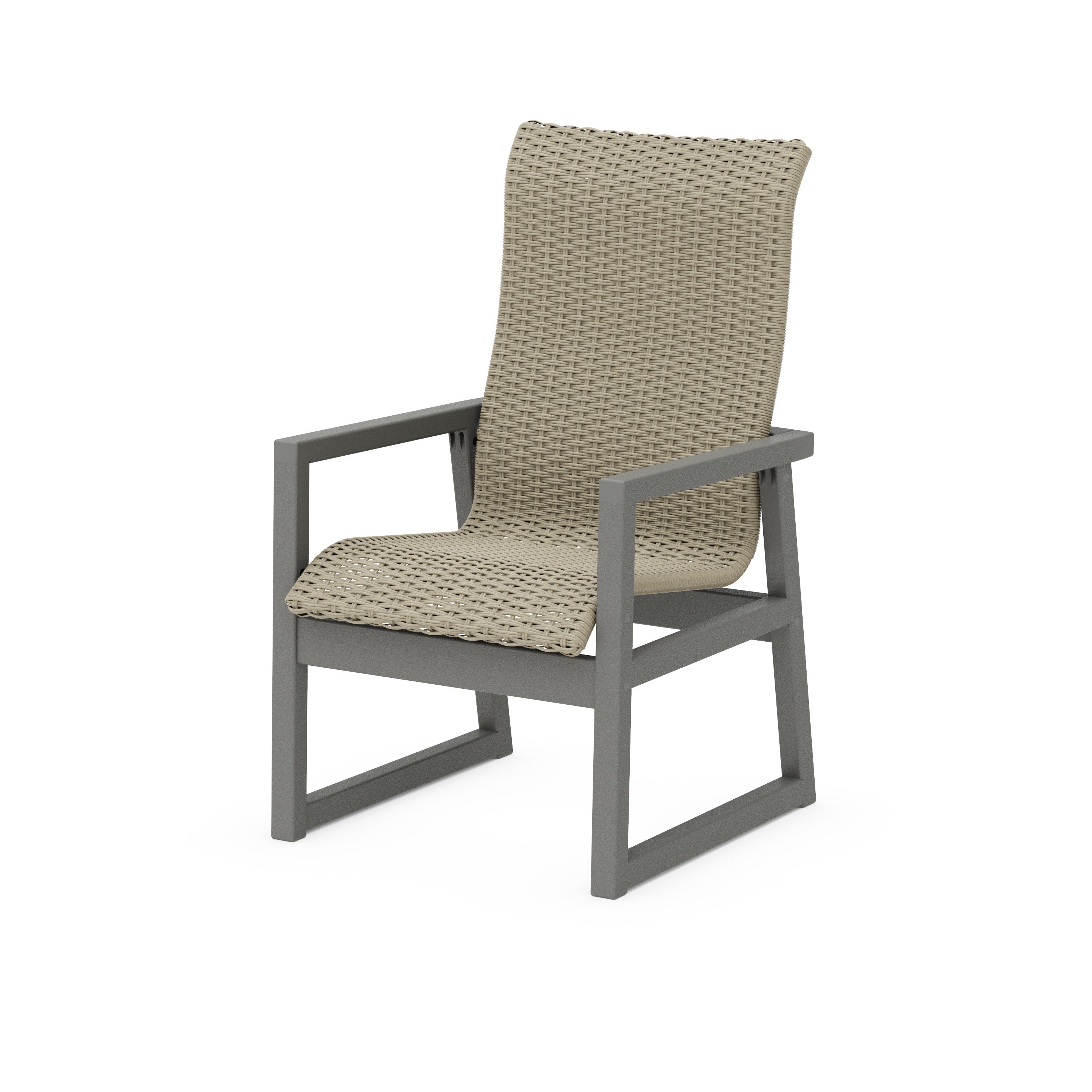 EDGE Woven High-Back Dining Arm Chair