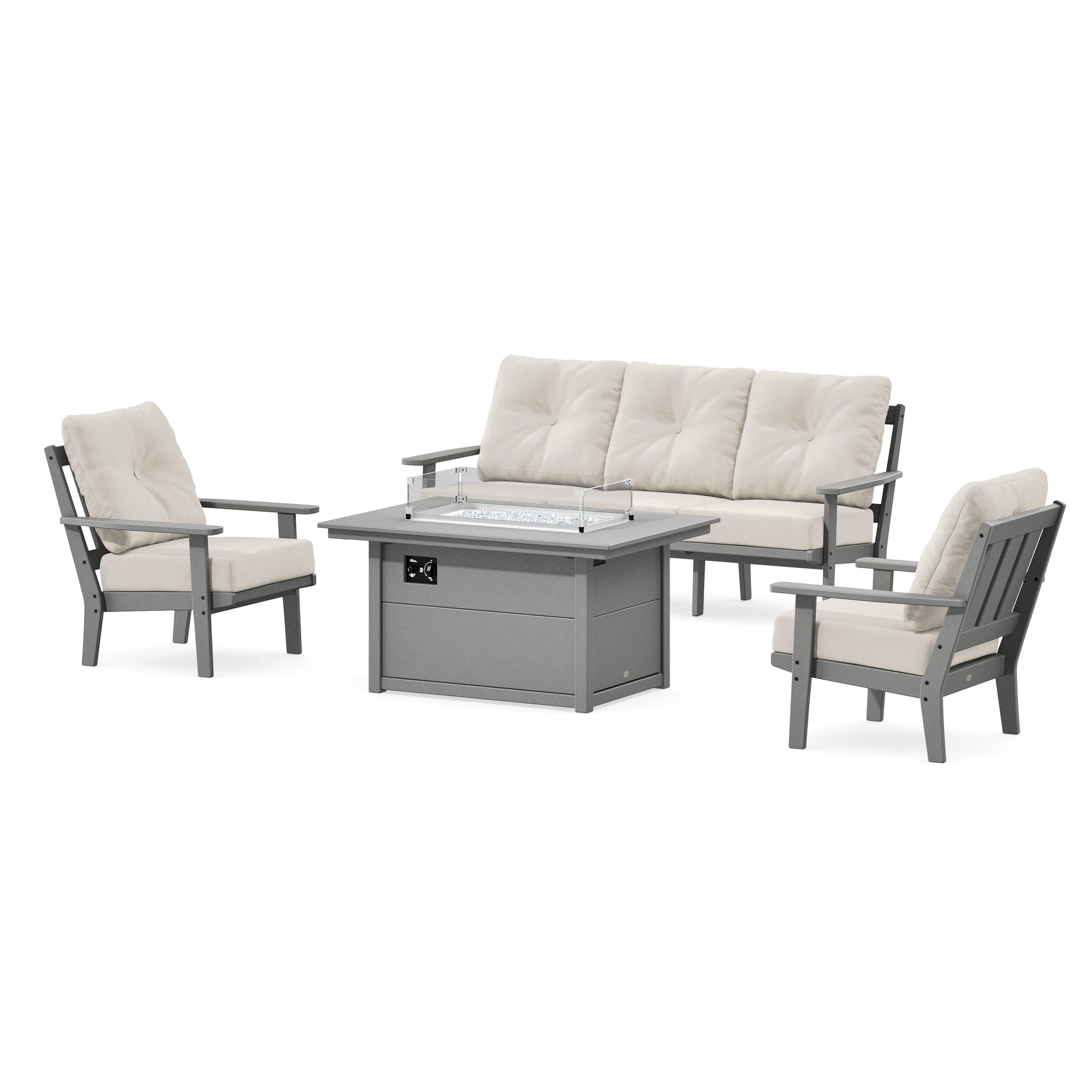 Oxford Deep Seating Fire Pit Table Set
