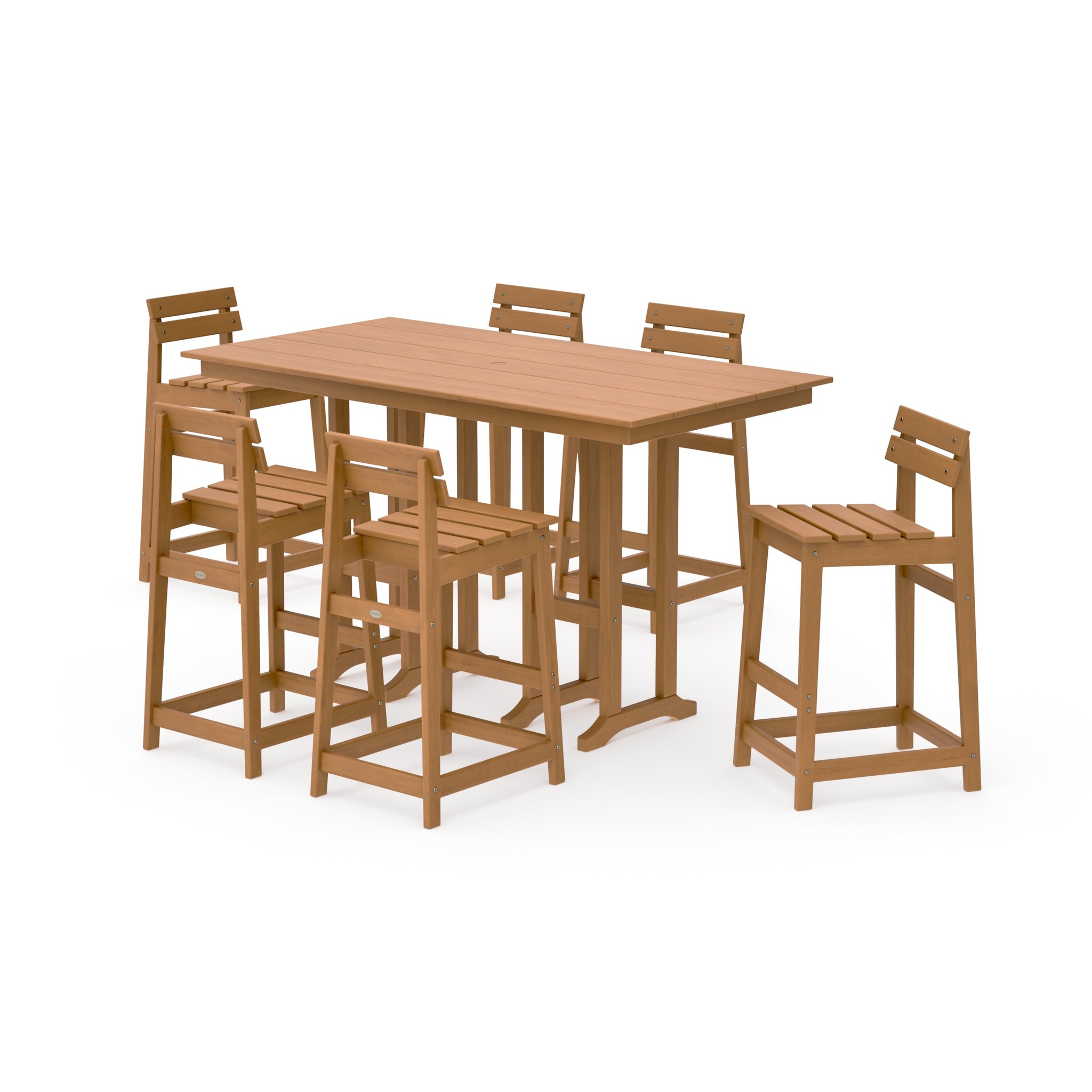 Modern Studio Plaza Lowback Bar Chair 7-Piece Set