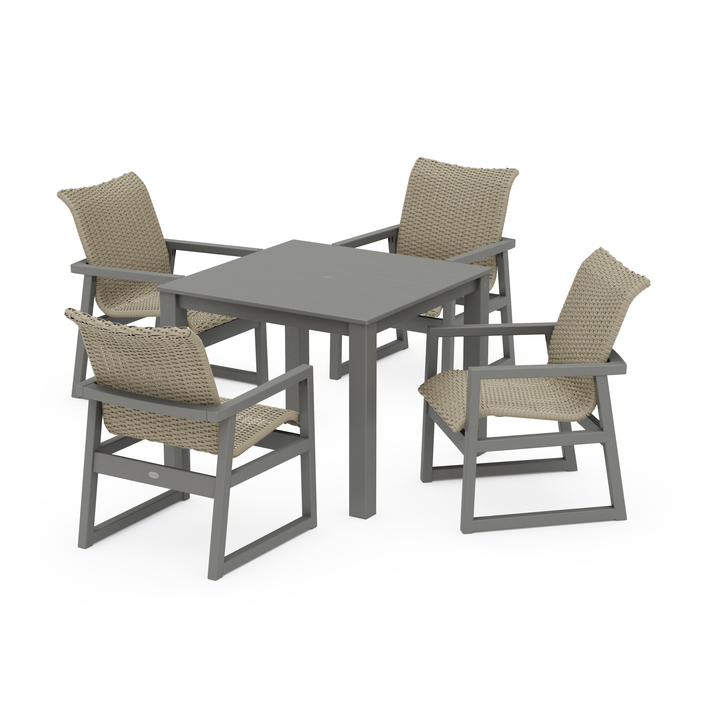EDGE Woven 5-Piece Parsons Dining Set