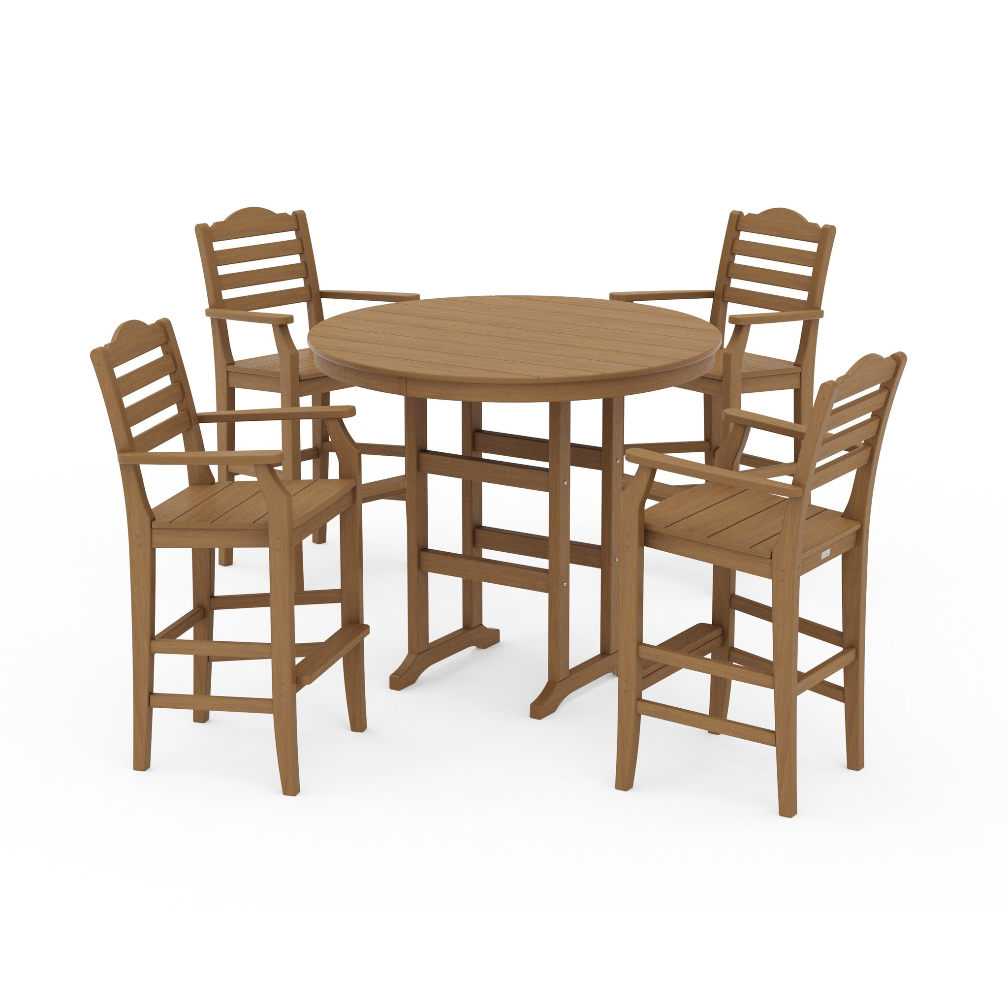 Savannah 5-Piece Round Farmhouse Bar Set