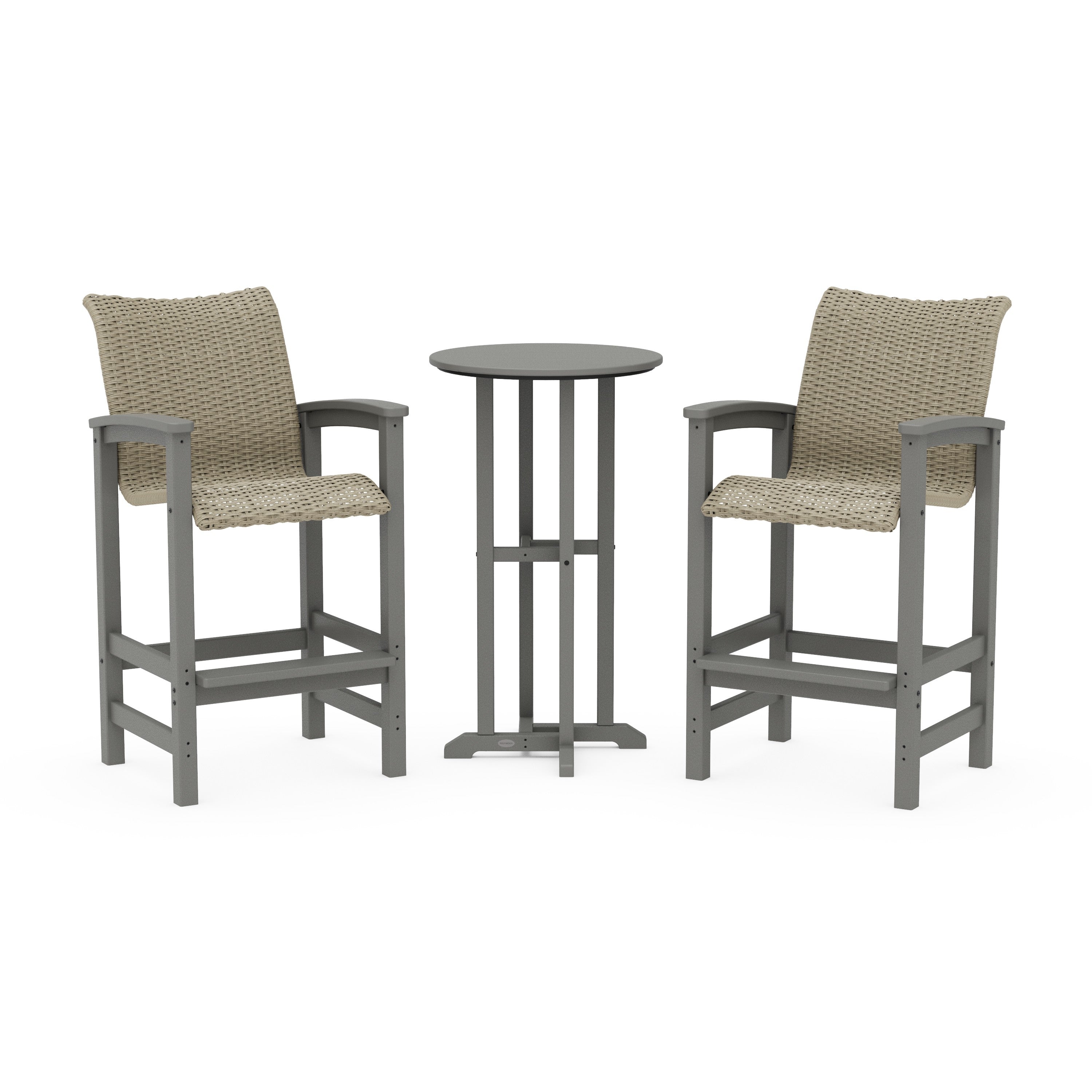Coastal Woven 3-Piece Farmhouse Bar Set