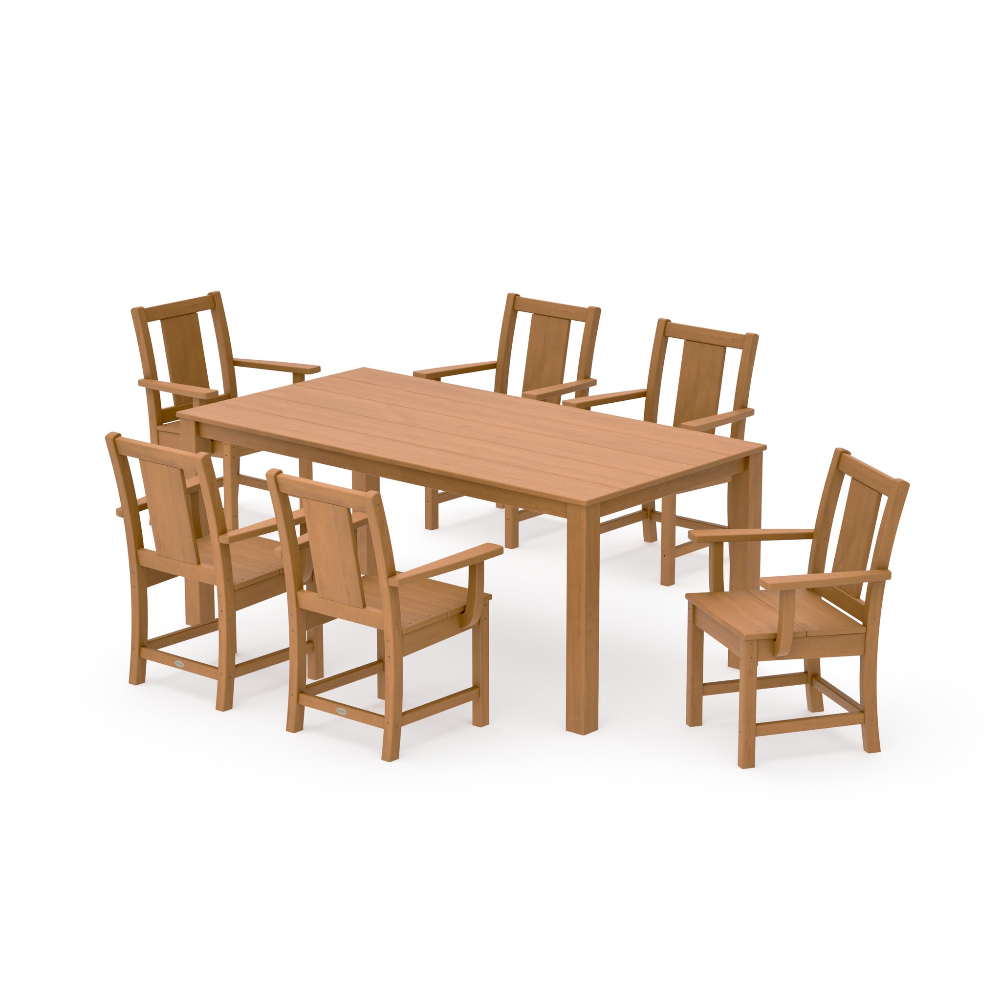 Prairie Arm Chair 7-Piece Parsons Dining Set