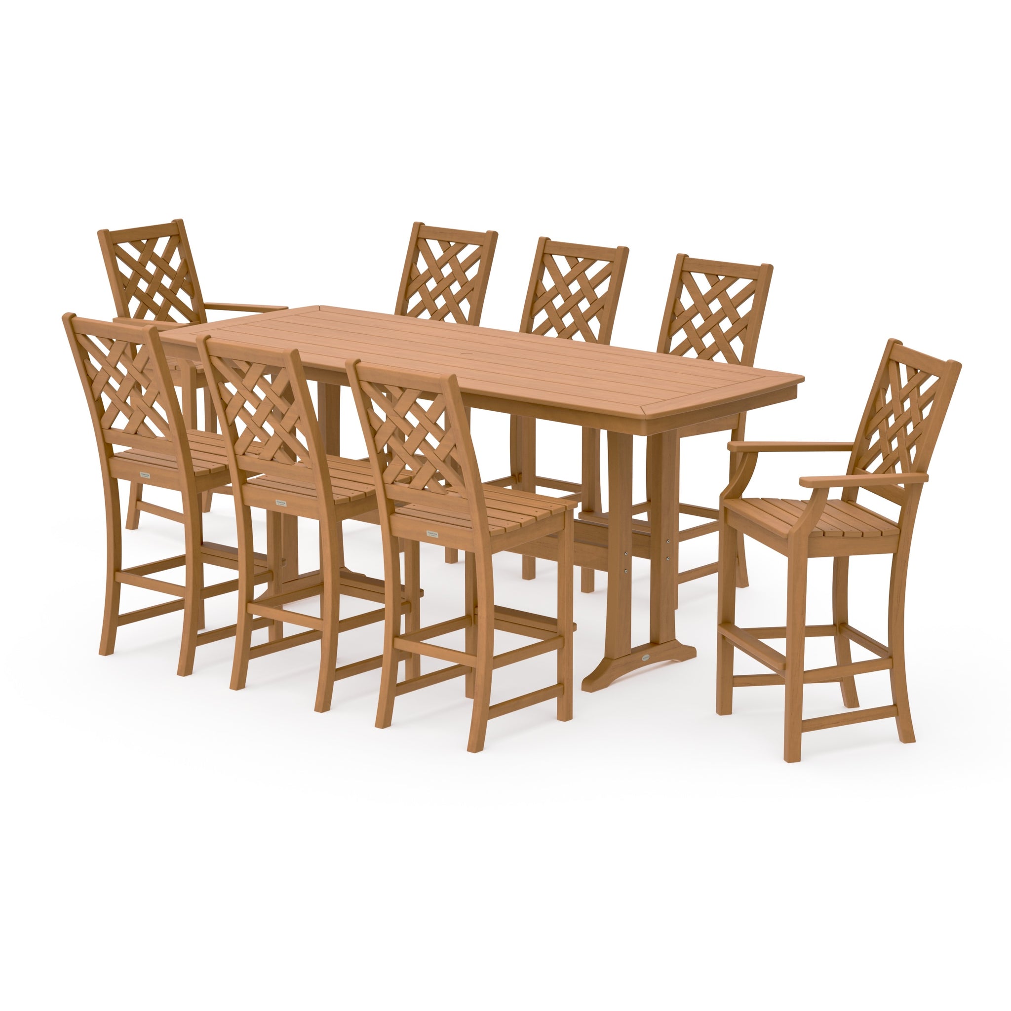 Wovendale 9-Piece Bar Set with Trestle Legs