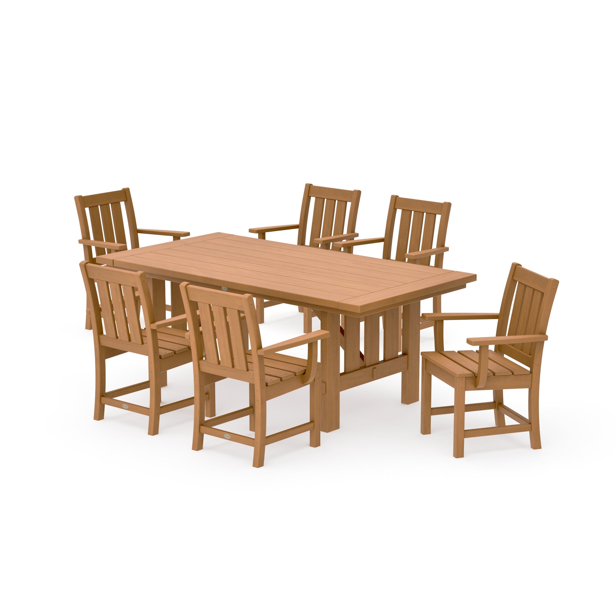 Oxford Arm Chair 7-Piece Mission Dining Set
