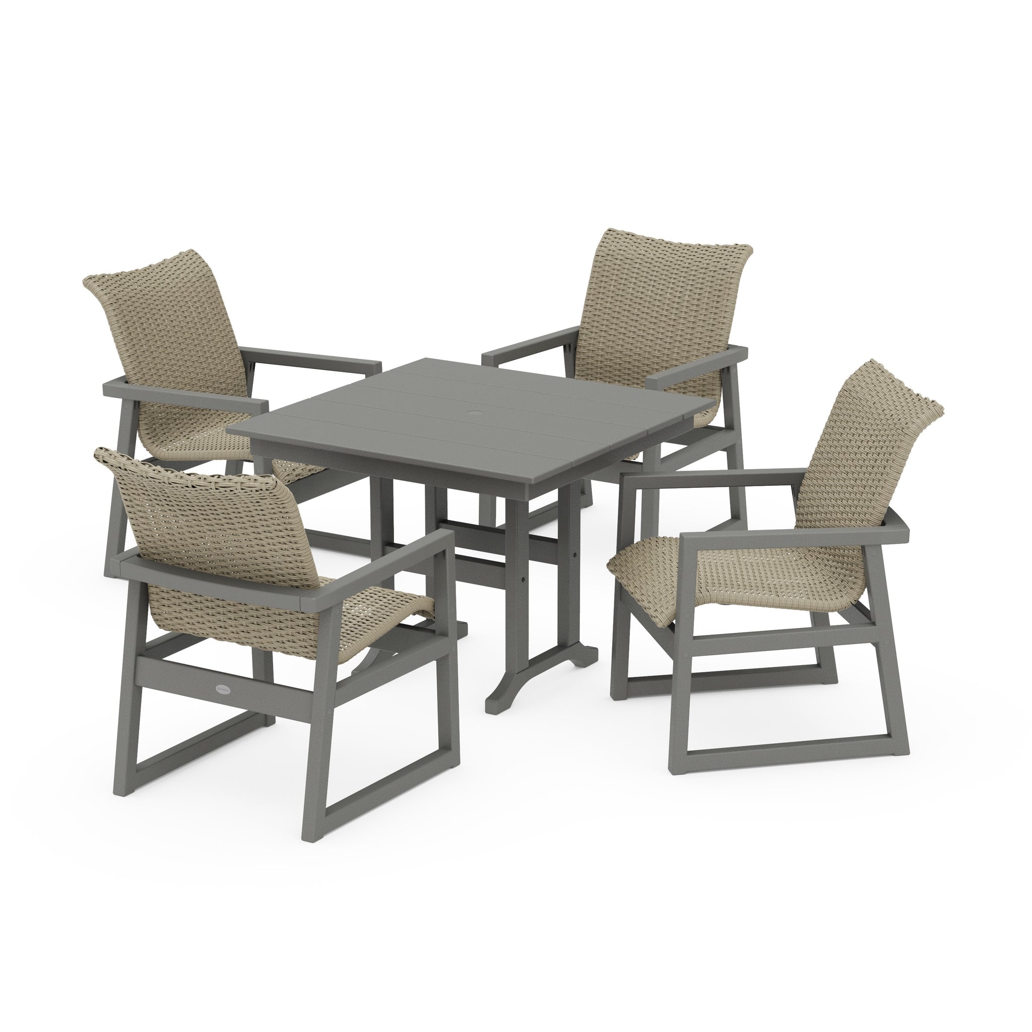 EDGE Woven 5-Piece Farmhouse Dining Set