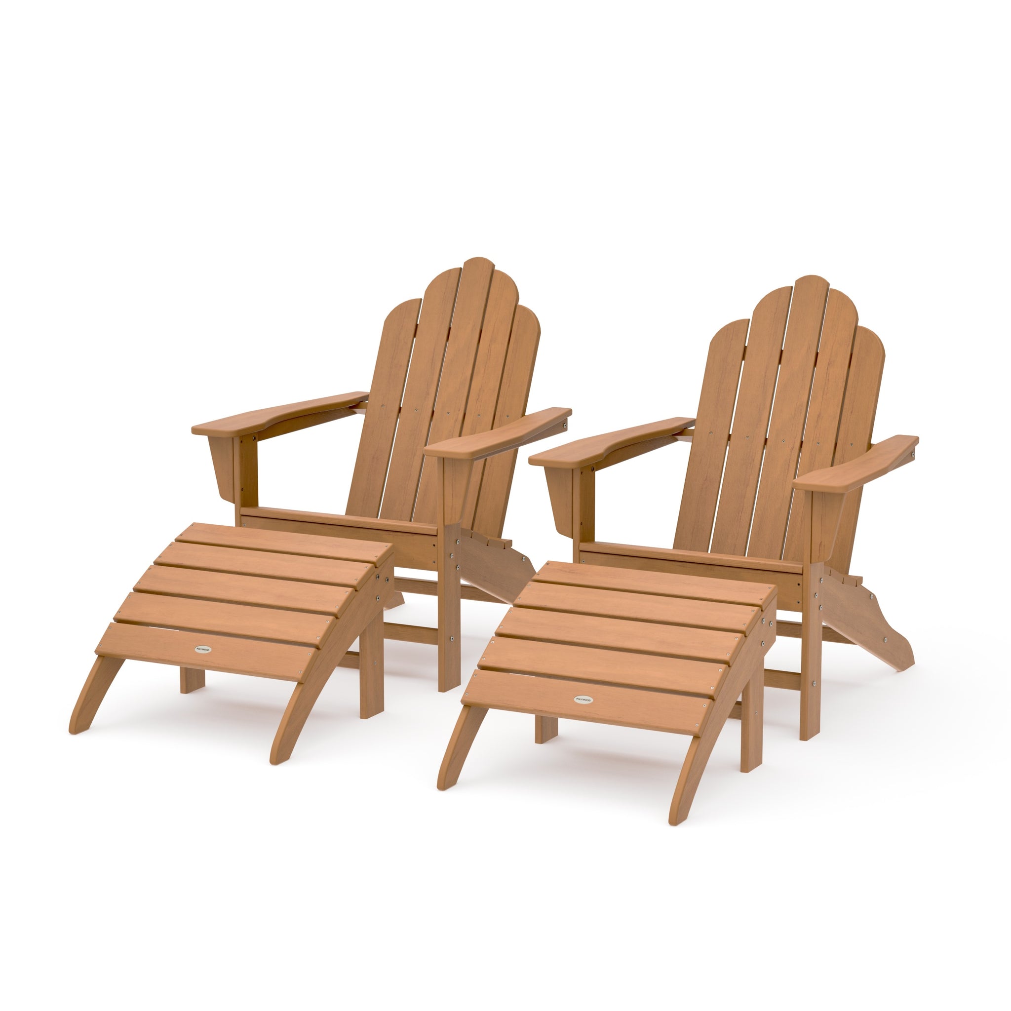 Long Island Adirondack Chair 4-Piece Set with Ottomans