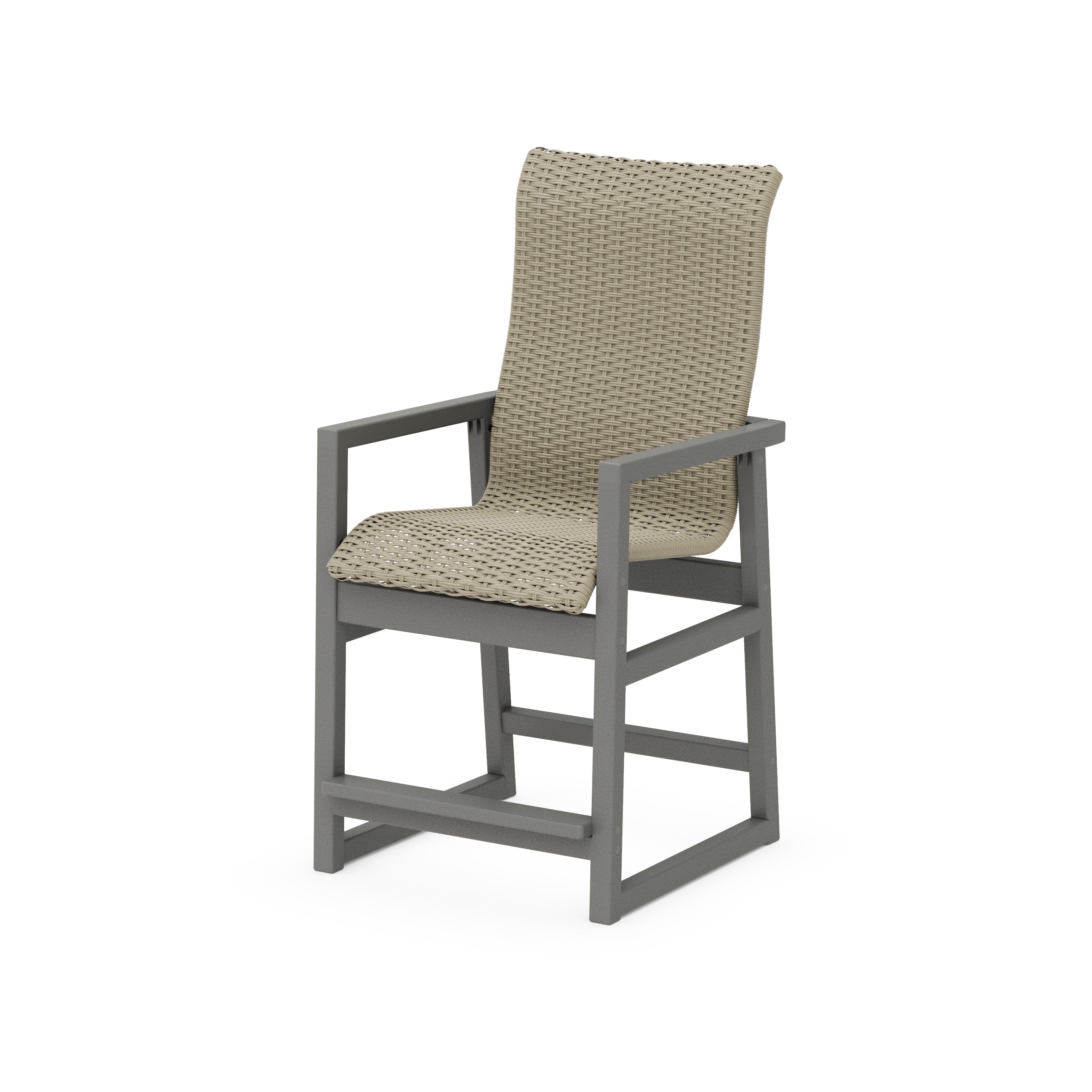 EDGE Woven High-Back Counter Arm Chair