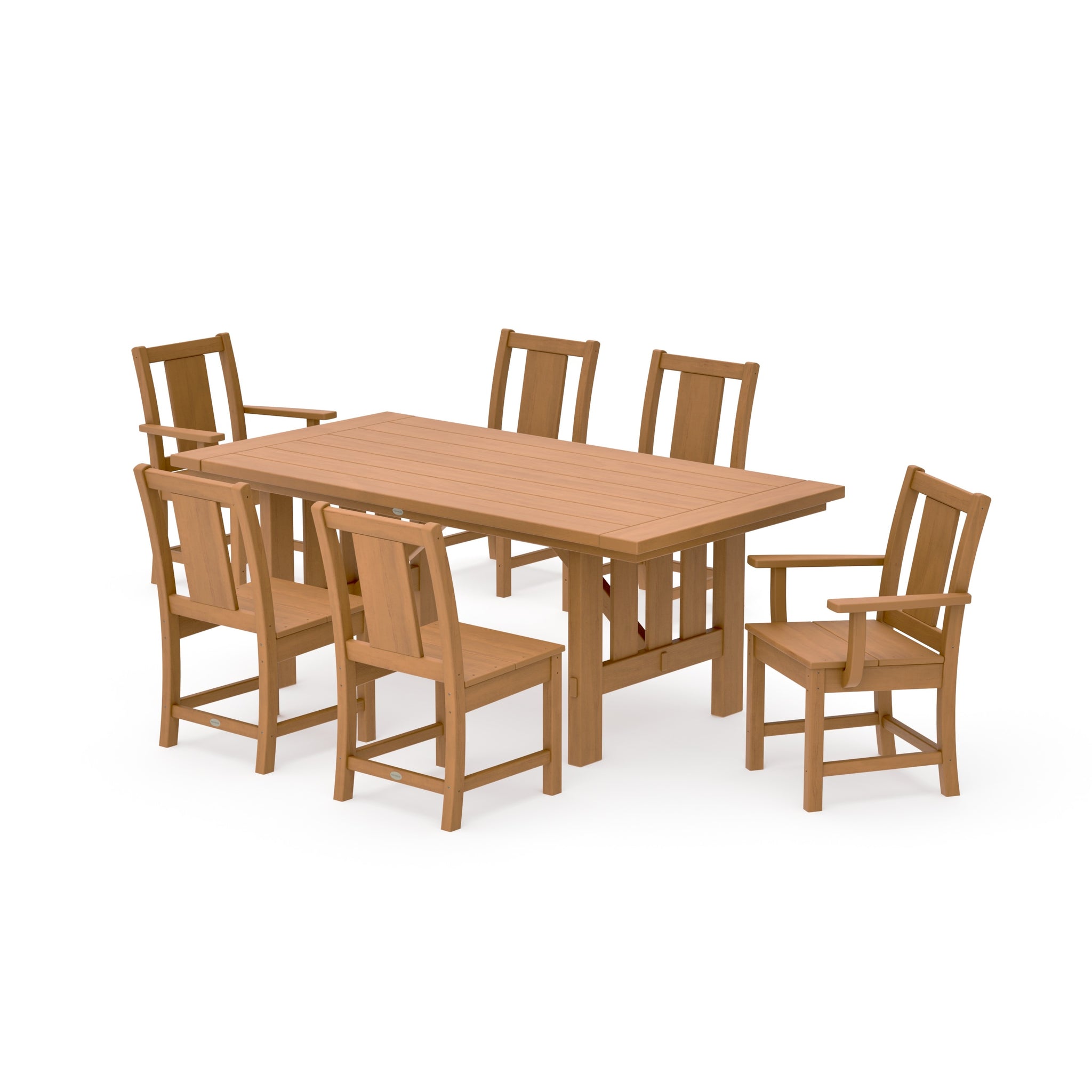 Prairie 7-Piece Dining Set with Mission Table