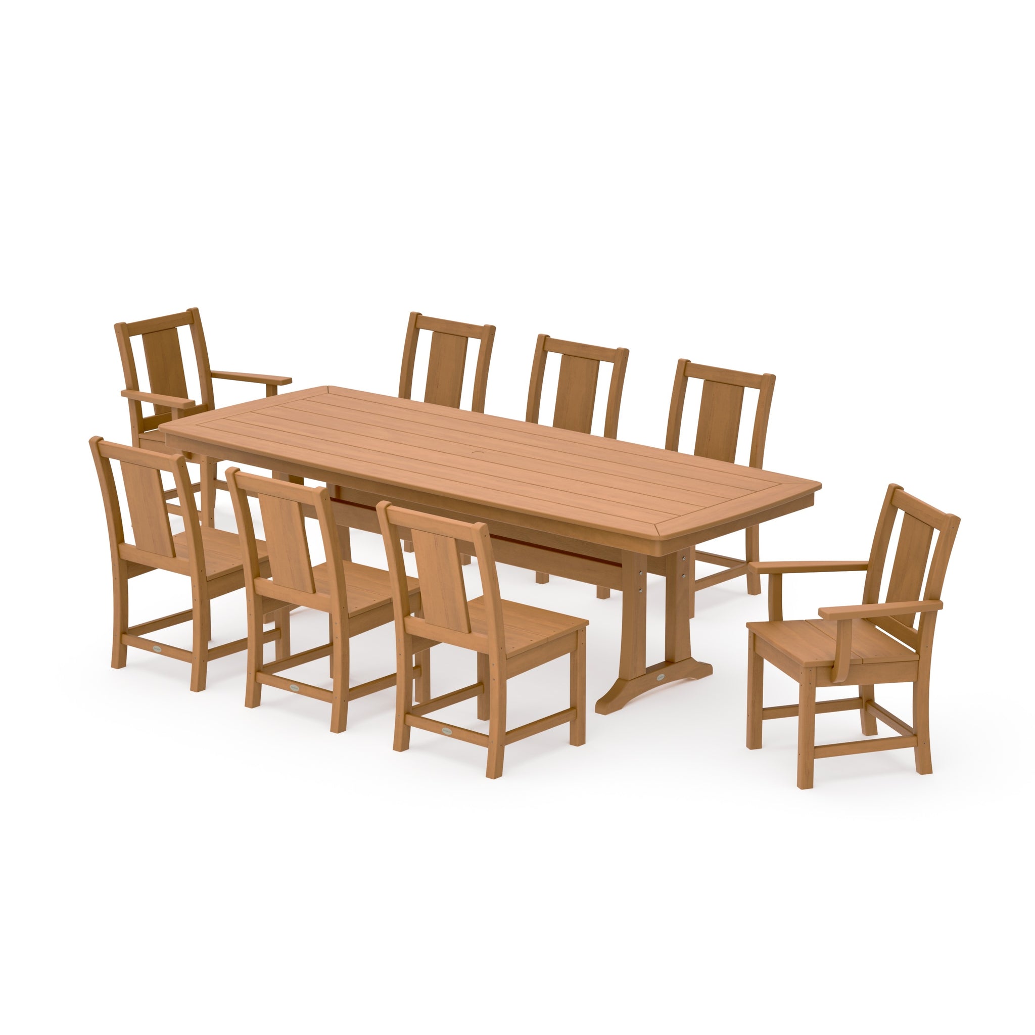Prairie 9-Piece Dining Set with Trestle Legs