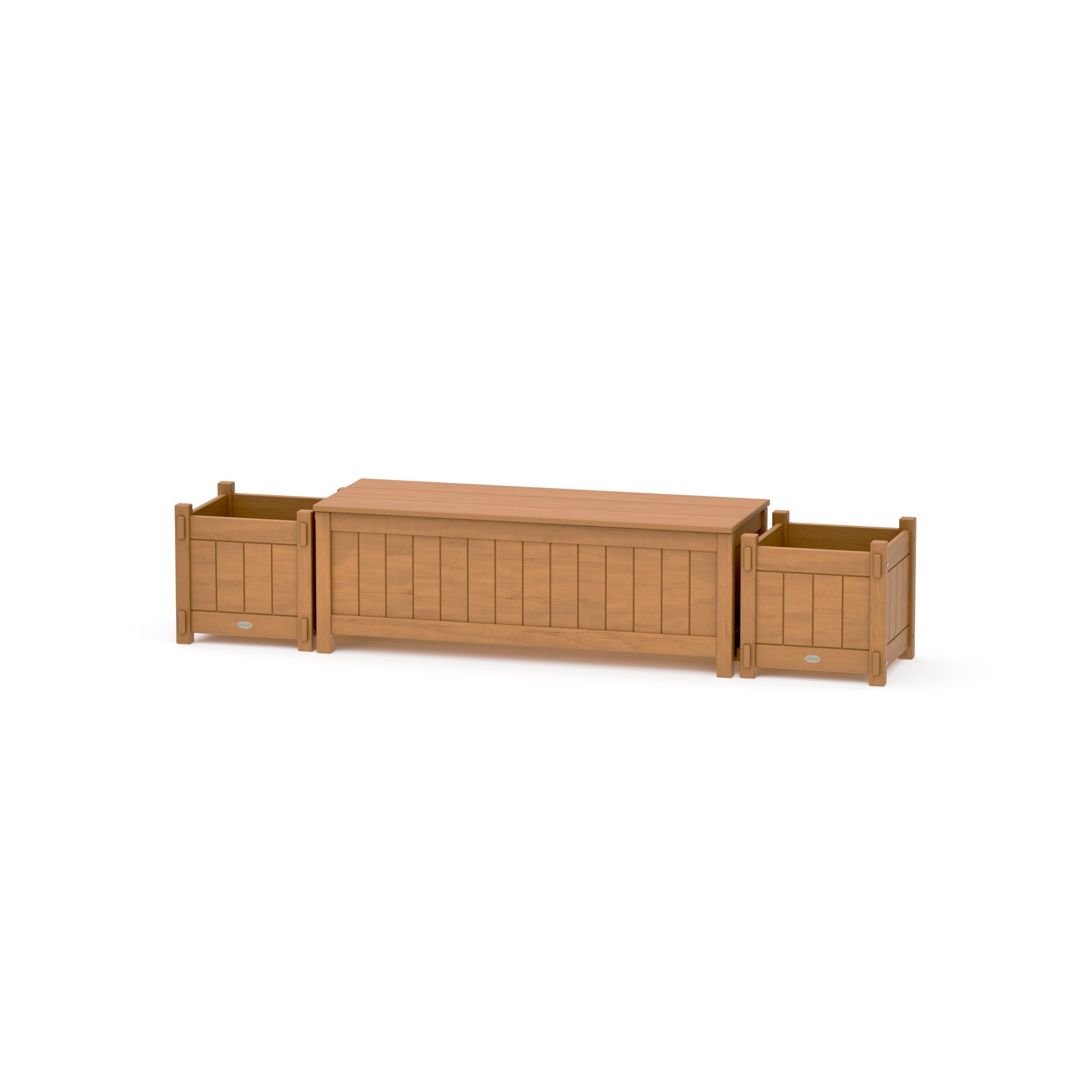 48" Vineyard Straight Planter Storage Bench Set