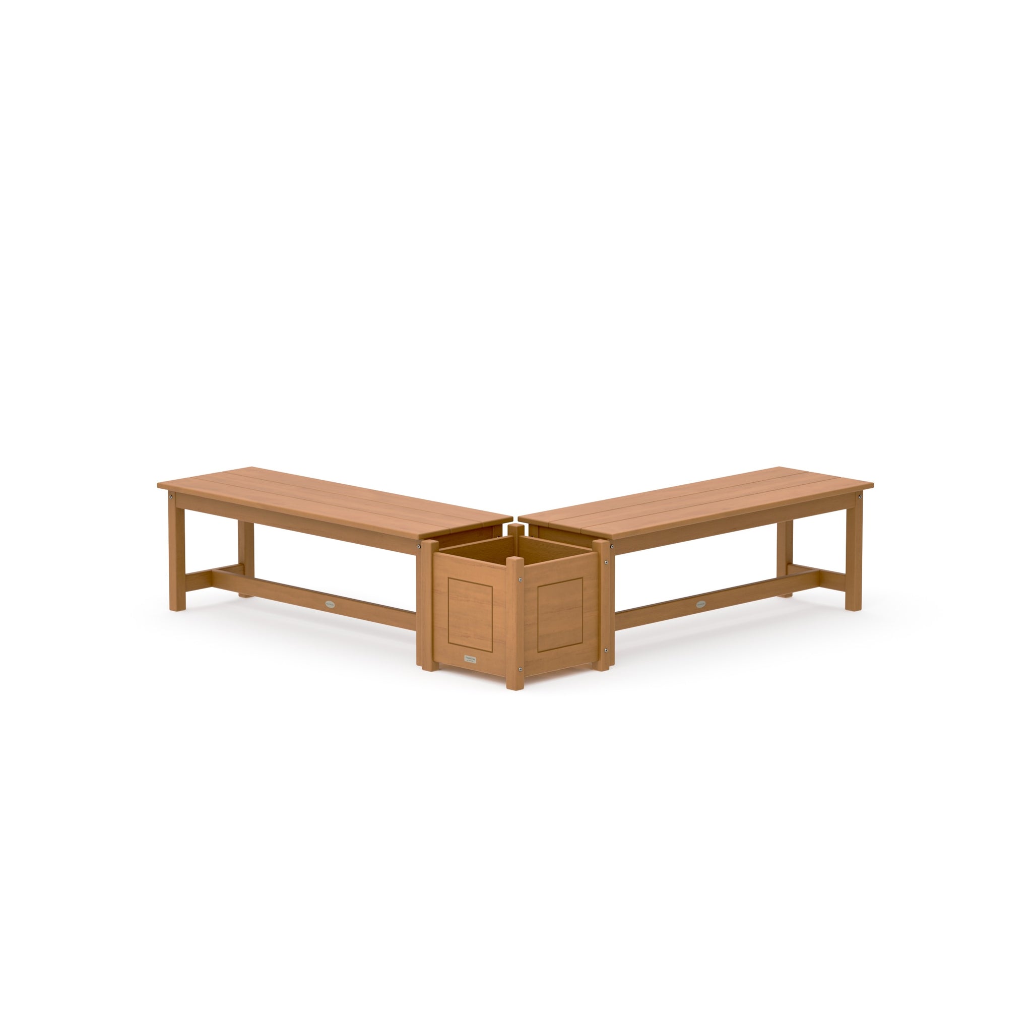 48" Country Living L- Shaped Planter Bench Set