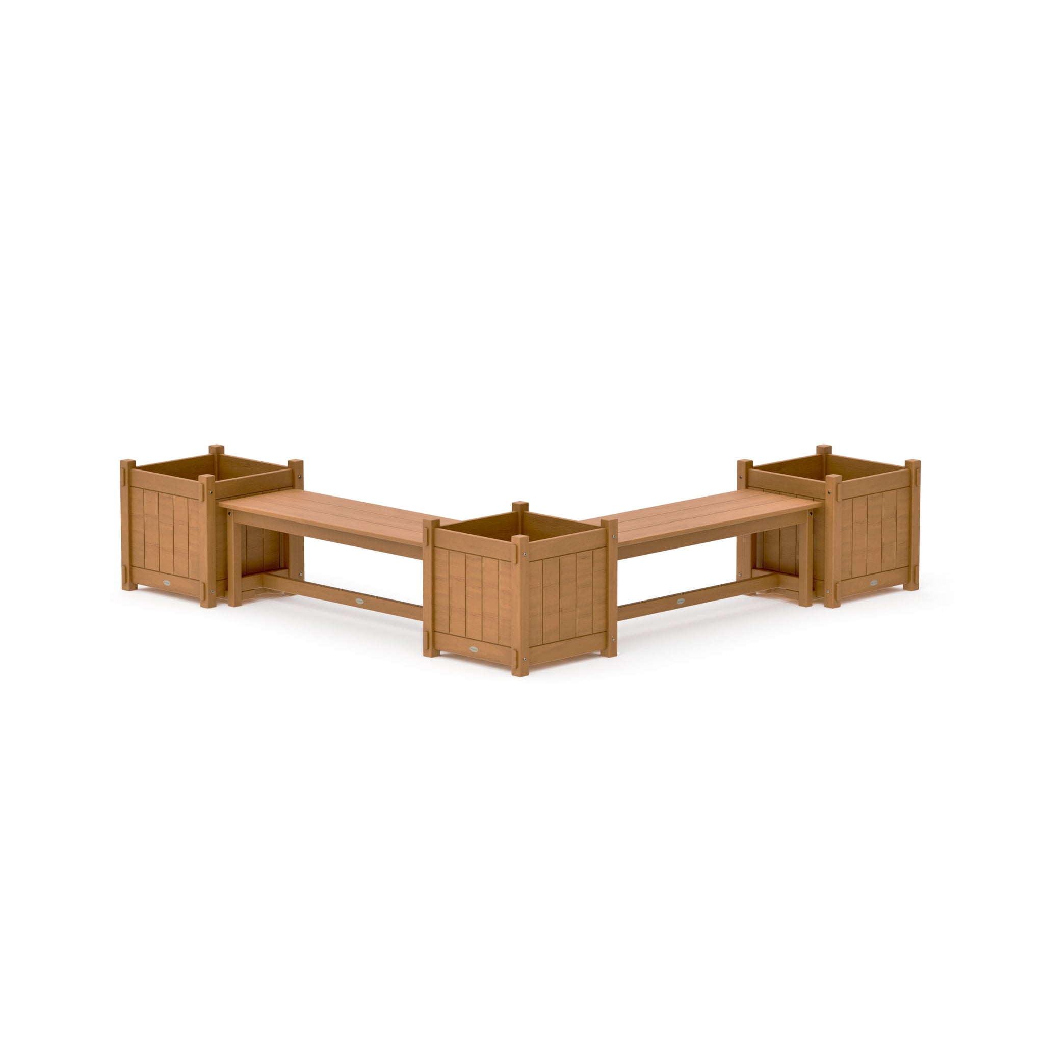 48" Vineyard L- Shaped Planter Bench Corner Set - Large