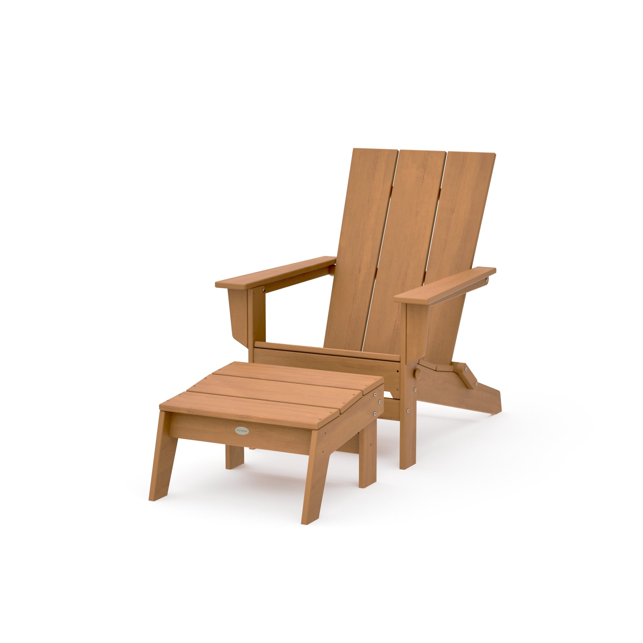 Modern Studio Folding Adirondack Chair with Ottoman