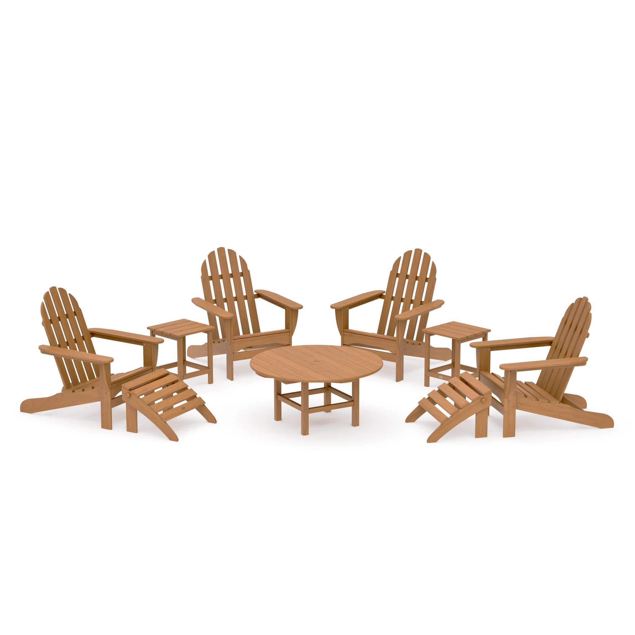 Classic Adirondack Chair 9-Piece Conversation Set