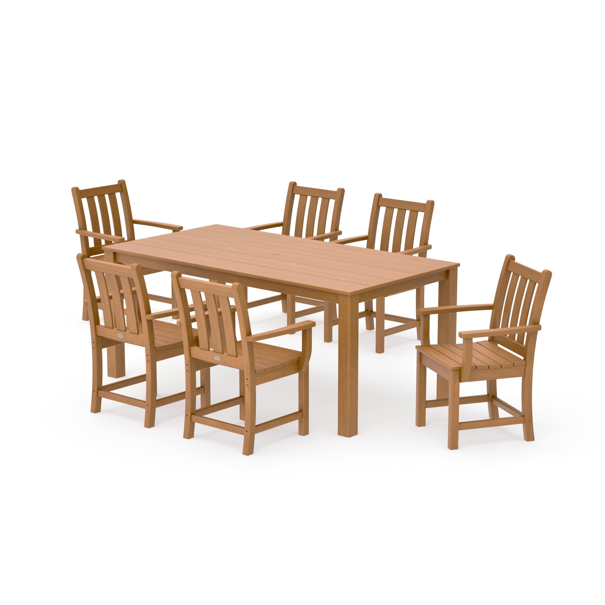 Traditional Garden Arm Chair 7-Piece Parsons Dining Set