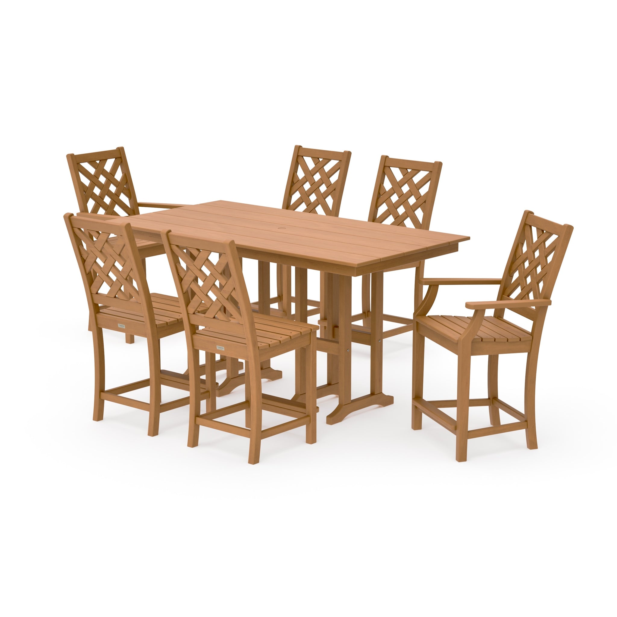 Wovendale 7-Piece Farmhouse Counter Set