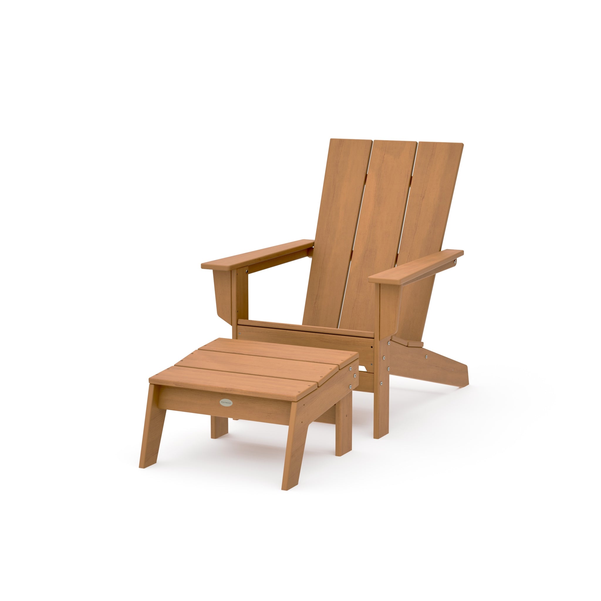 Modern Studio Adirondack Chair with Ottoman