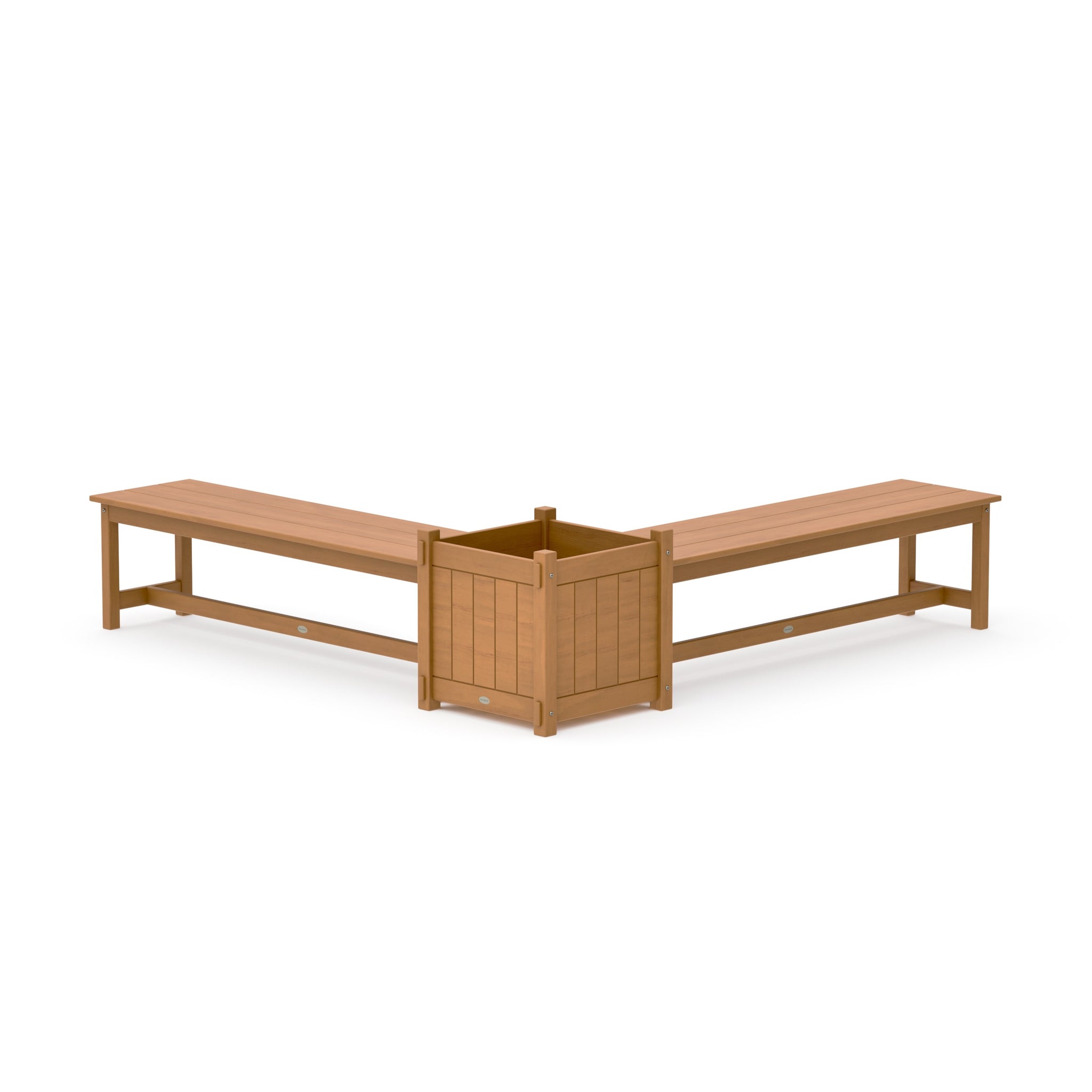 60" Vineyard L- Shaped Planter Bench Set- Large