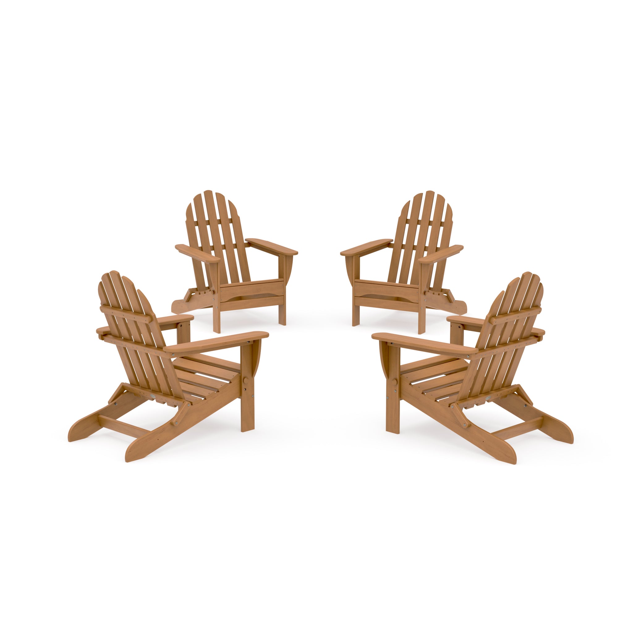 4-Piece Classic Folding Adirondack Conversation Set