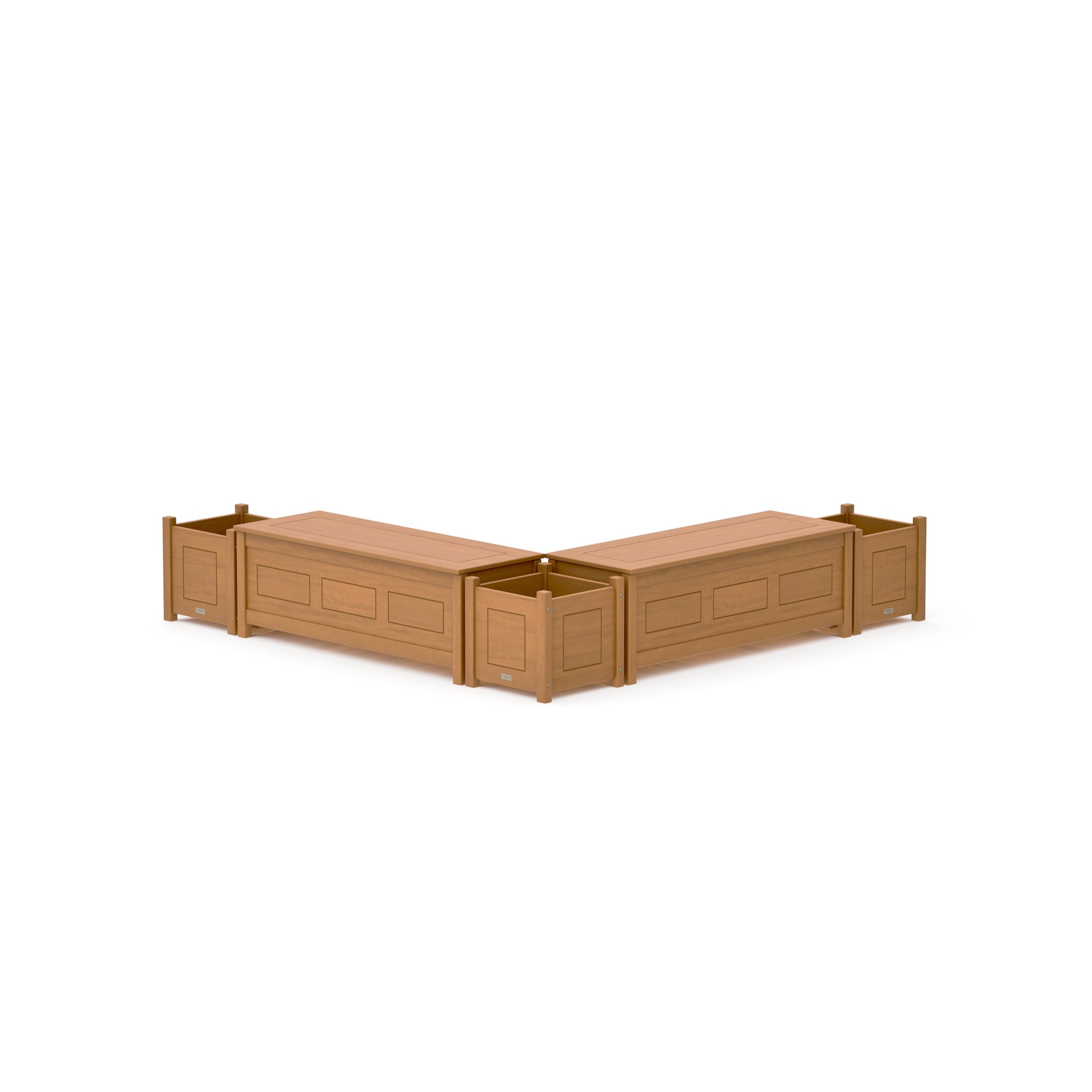 48" Country Living L- Shaped Planter Storage Bench Corner Set