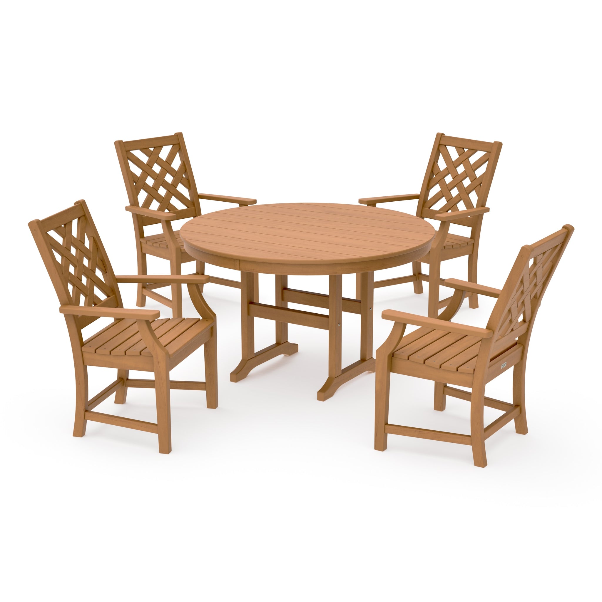 Wovendale 5-Piece Round Farmhouse Dining Set