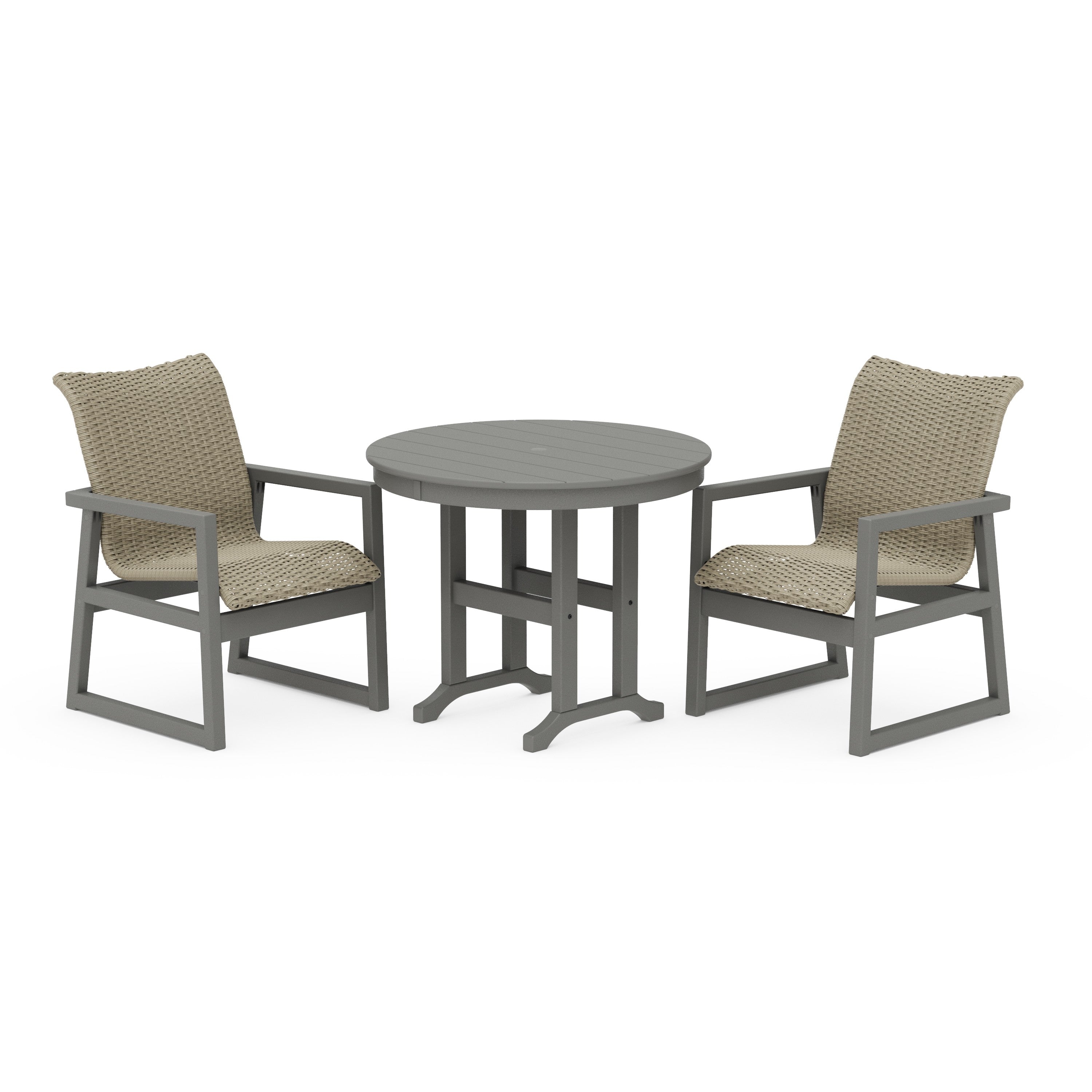 EDGE Woven 3-Piece Farmhouse Dining Set