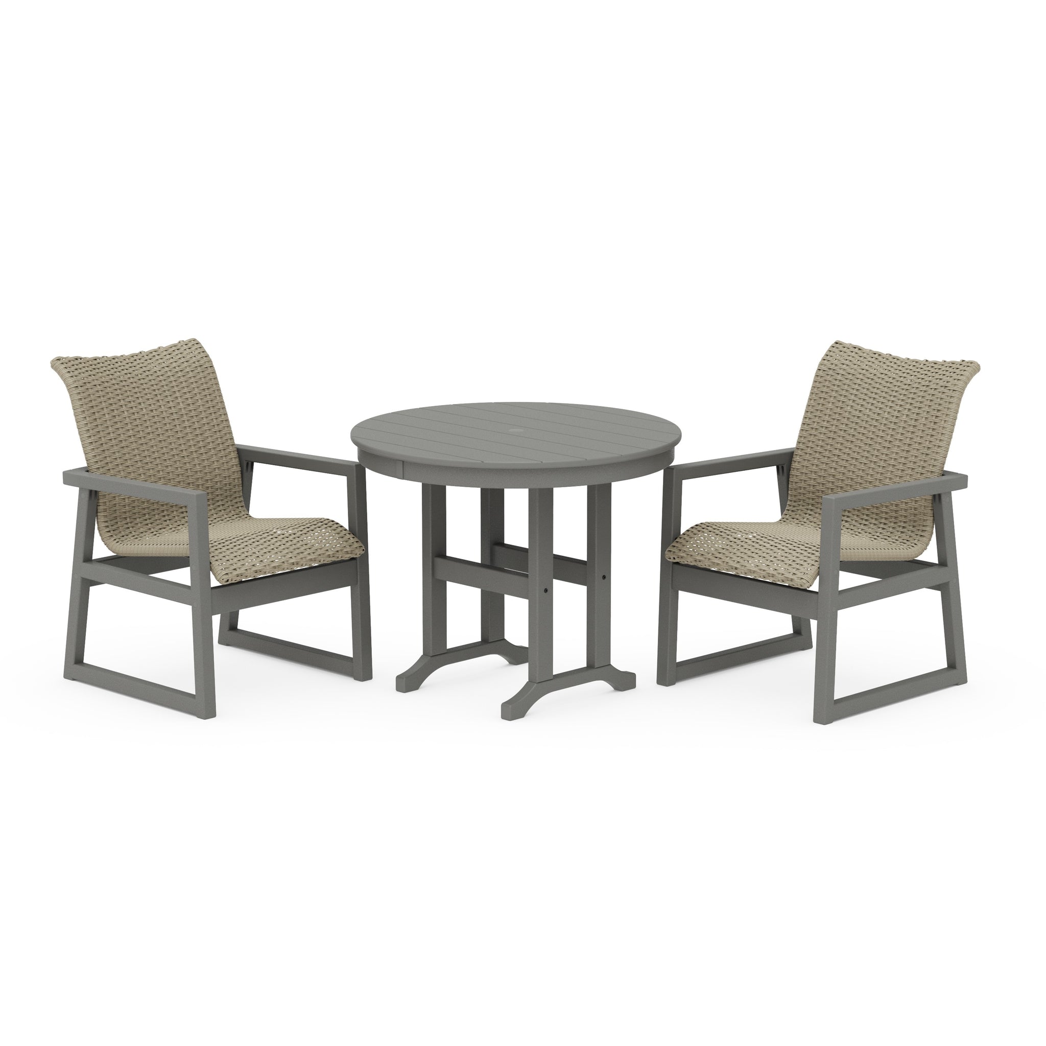 EDGE Woven 3-Piece Farmhouse Dining Set