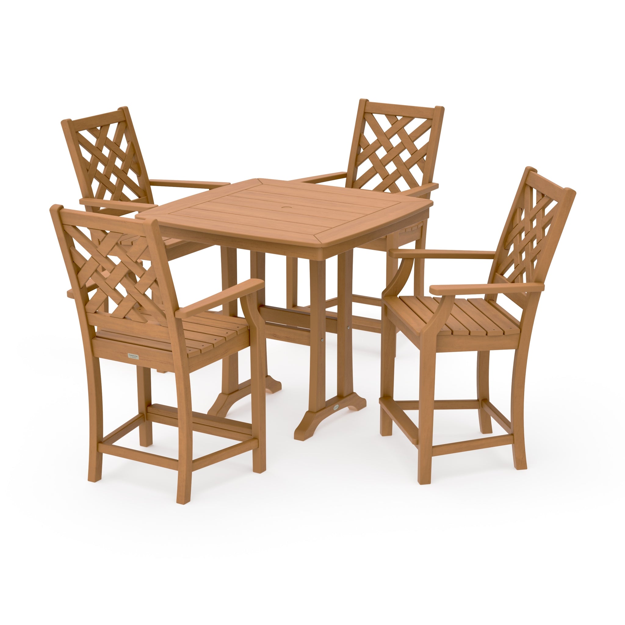 Wovendale 5-Piece Counter Set with Trestle Legs