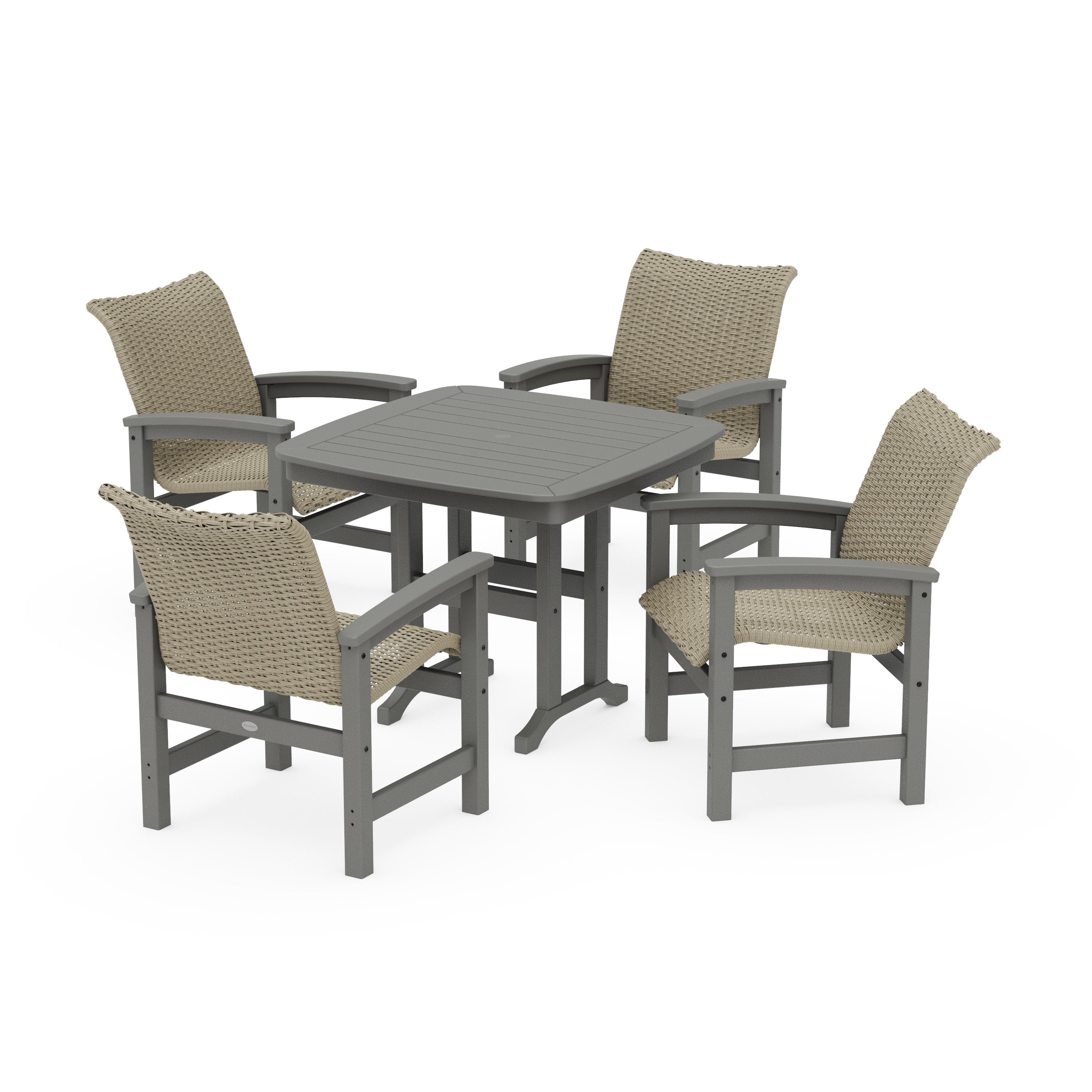 Coastal Woven 5-Piece Dining Set