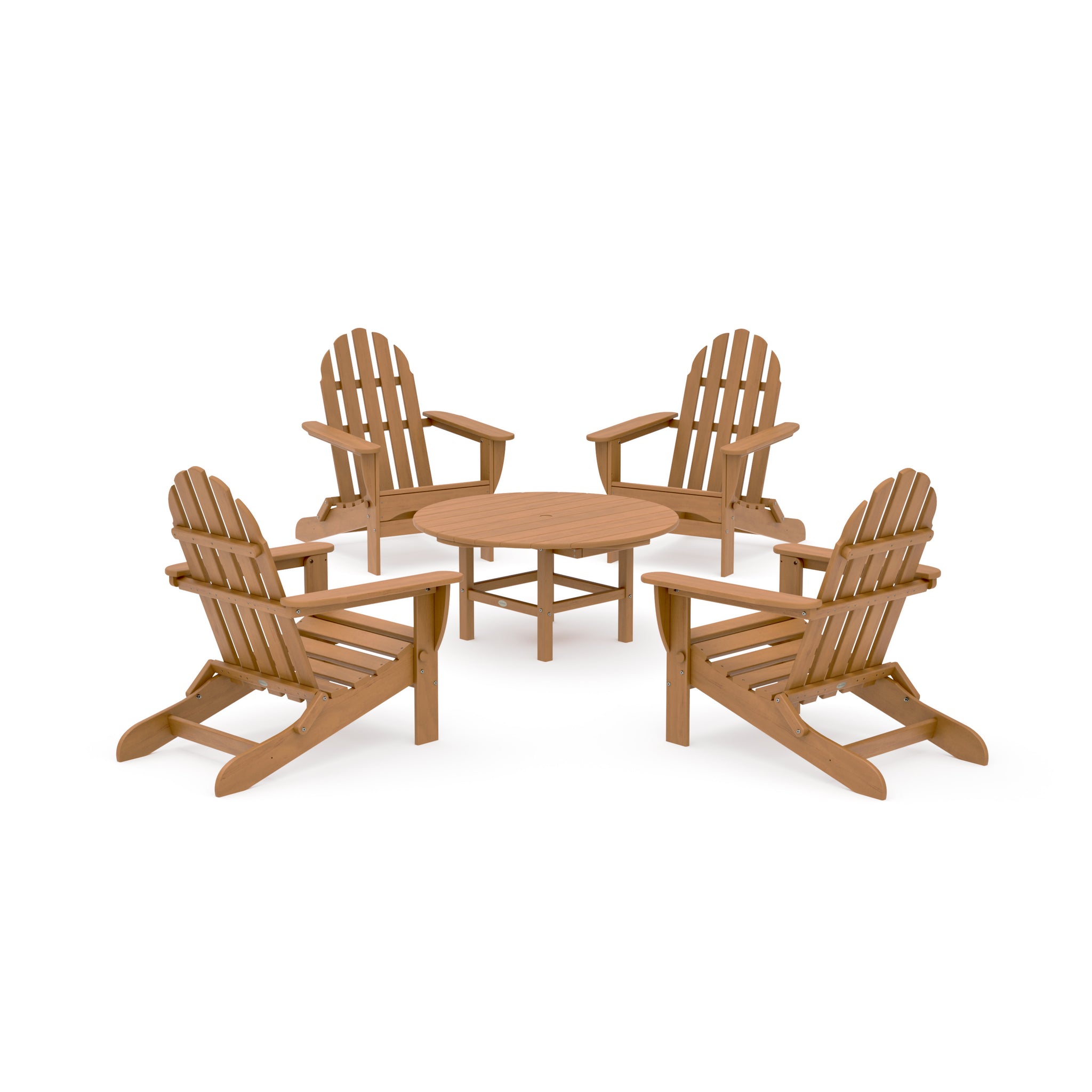 Classic Folding Adirondack 5-Piece Conversation Group