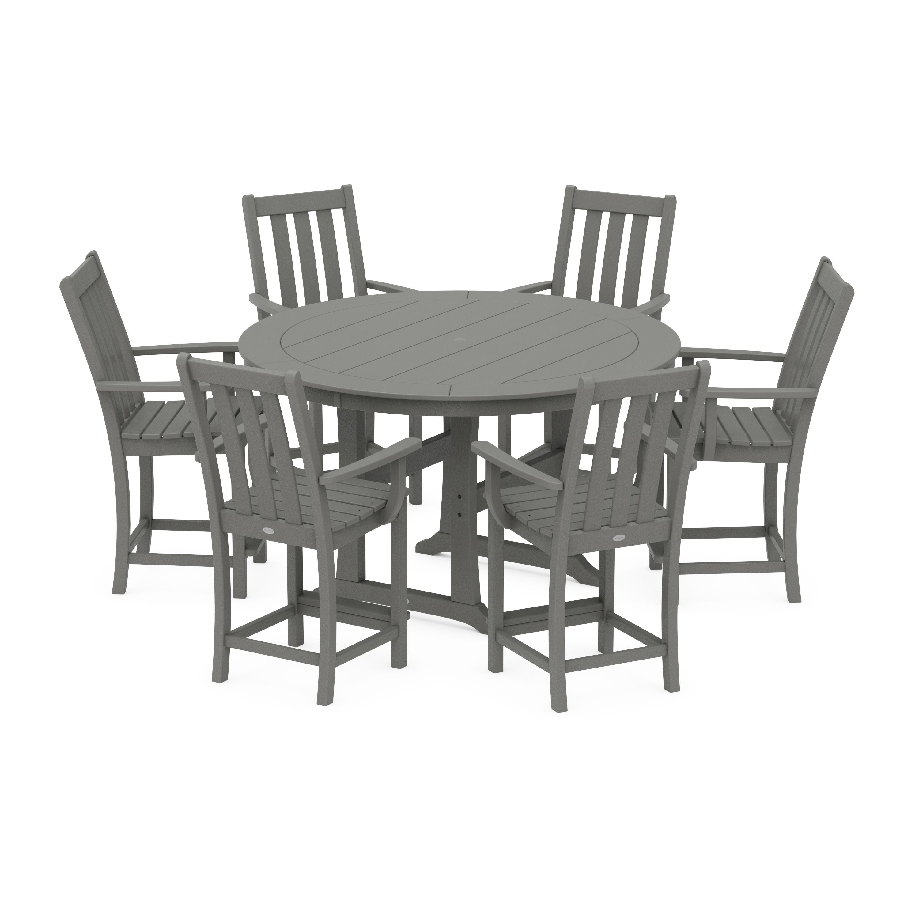 Vineyard 7-Piece Arm Chair Round Counter Set