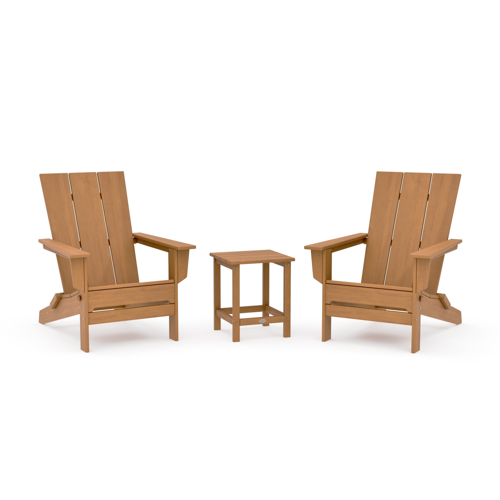 3-Piece Modern Studio Folding Adirondack Set