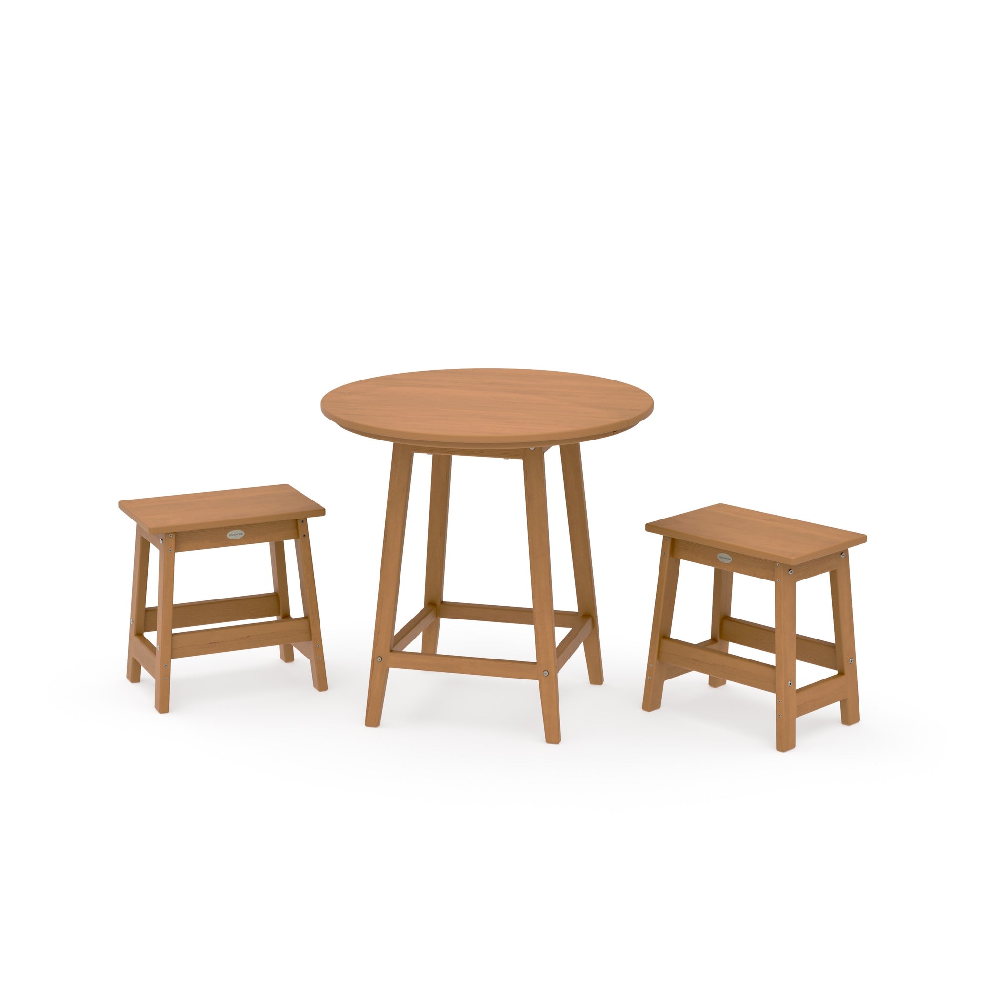 Modern Studio Stool 3-Piece Round Bistro Set