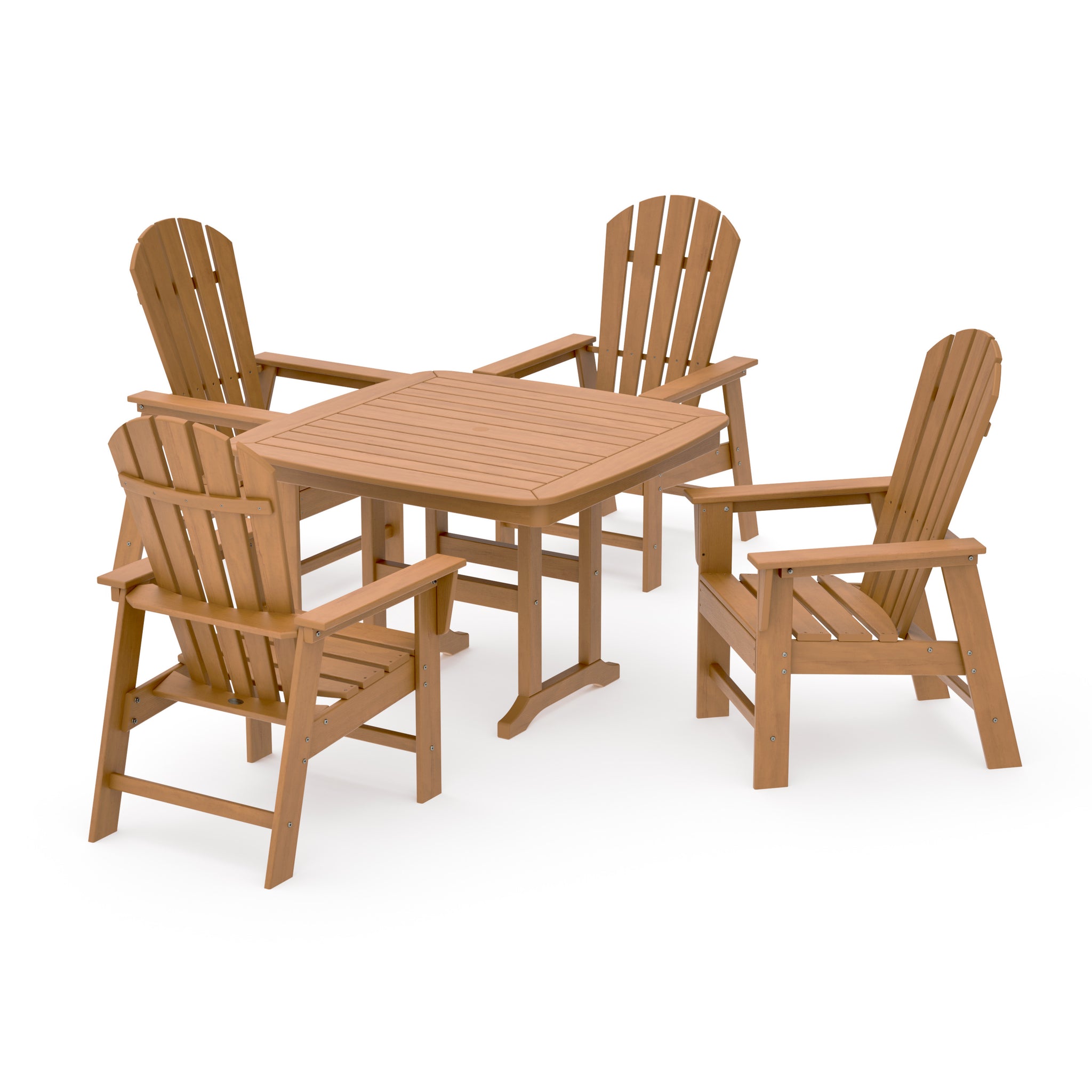 South Beach 5-Piece Dining Set with Trestle Legs