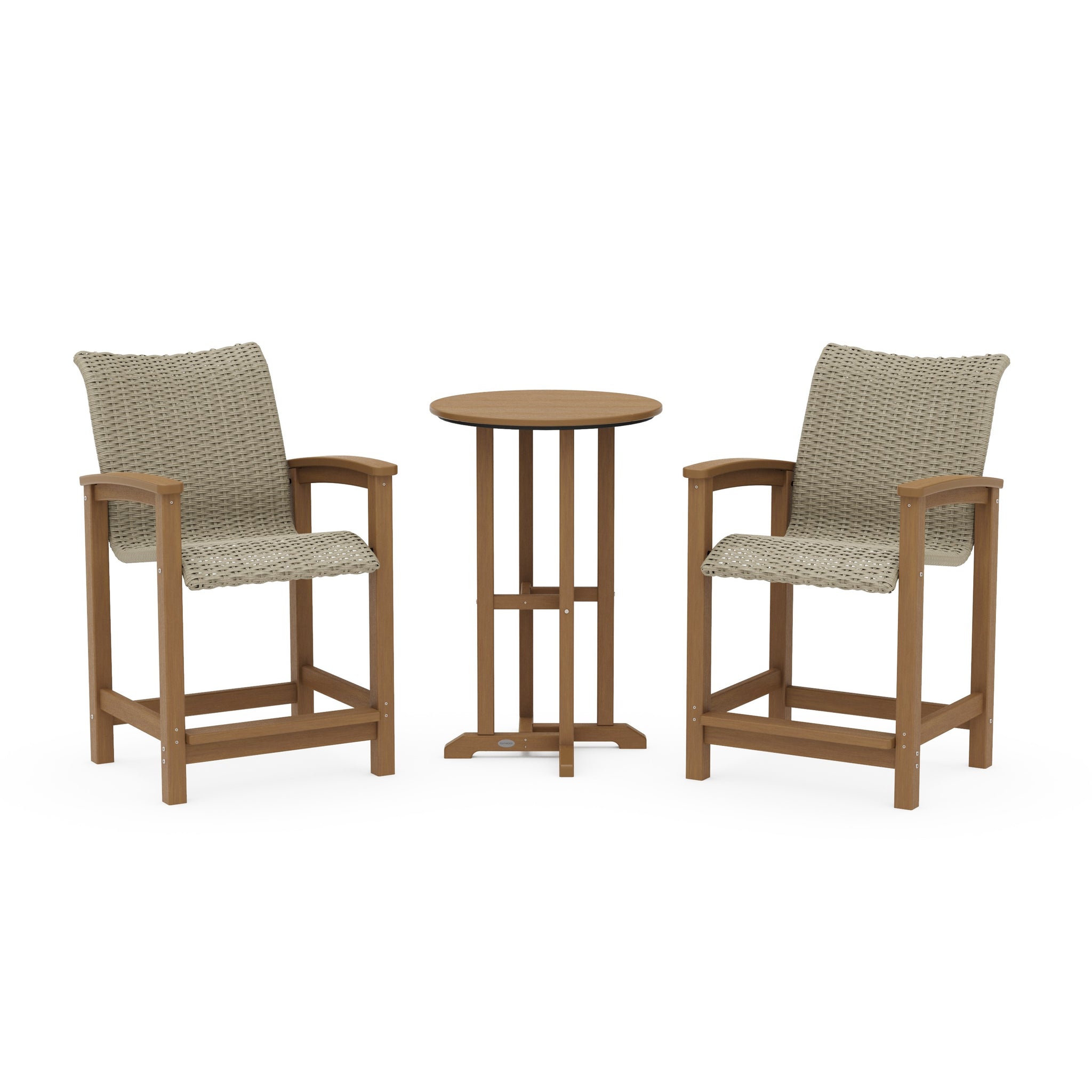 Coastal Woven 3-Piece Farmhouse Counter Set