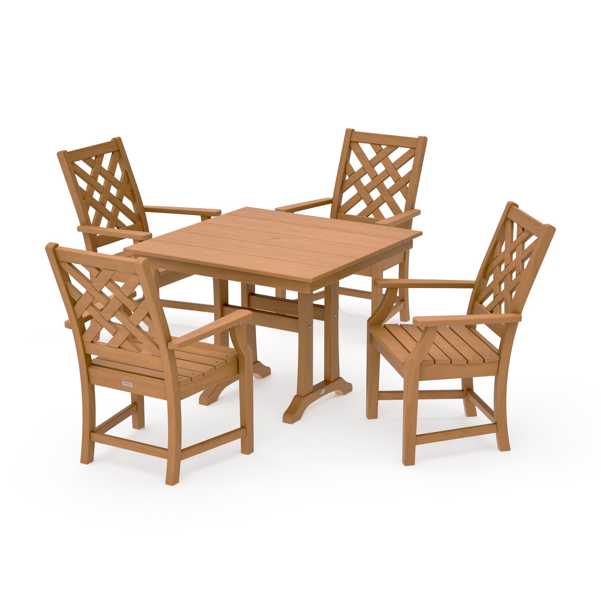 Wovendale 5-Piece Farmhouse Dining Set with Trestle Legs