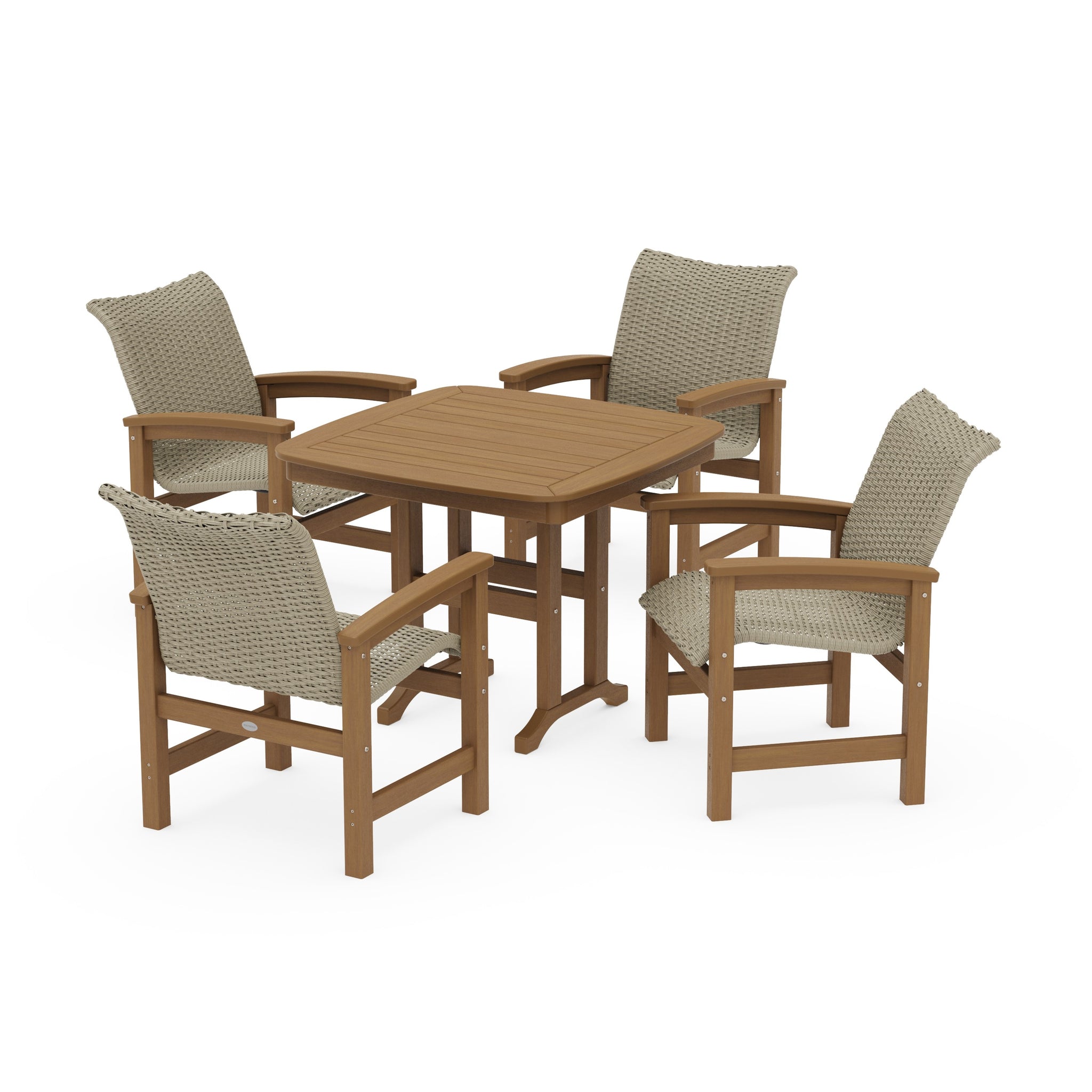 Coastal Woven 5-Piece Dining Set