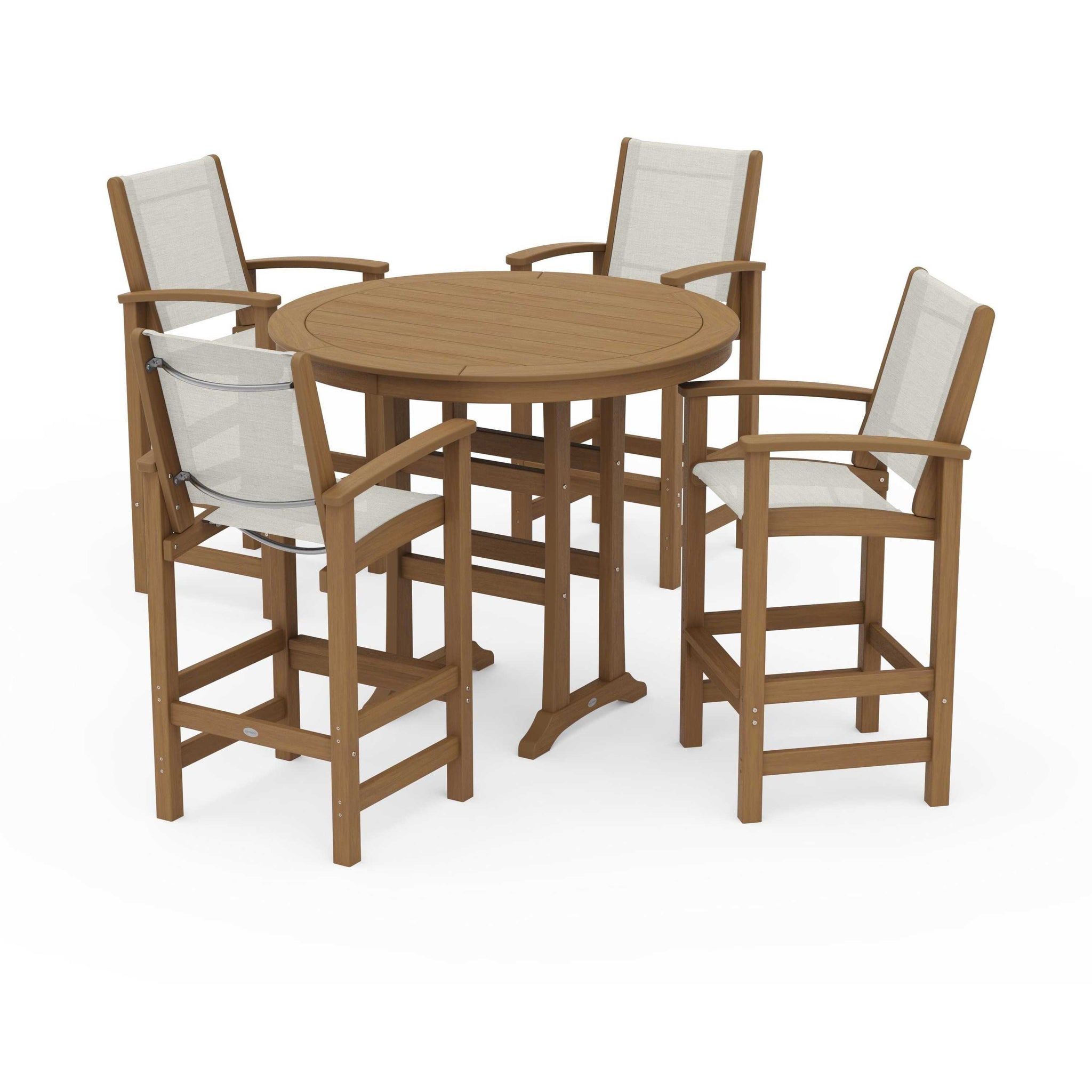 Coastal 5-Piece Nautical Trestle Bar Set