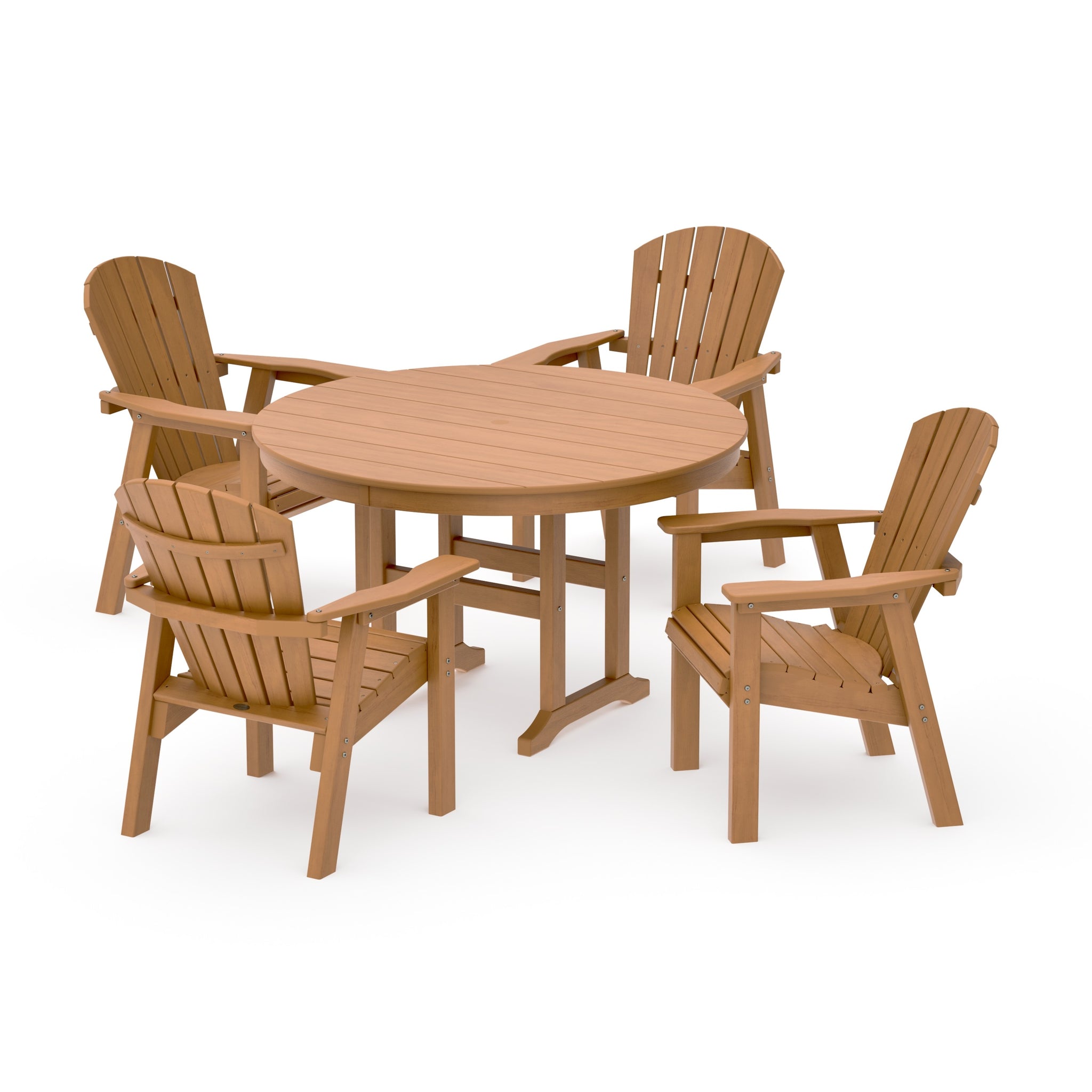 Seashell 5-Piece Round Farmhouse Dining Set