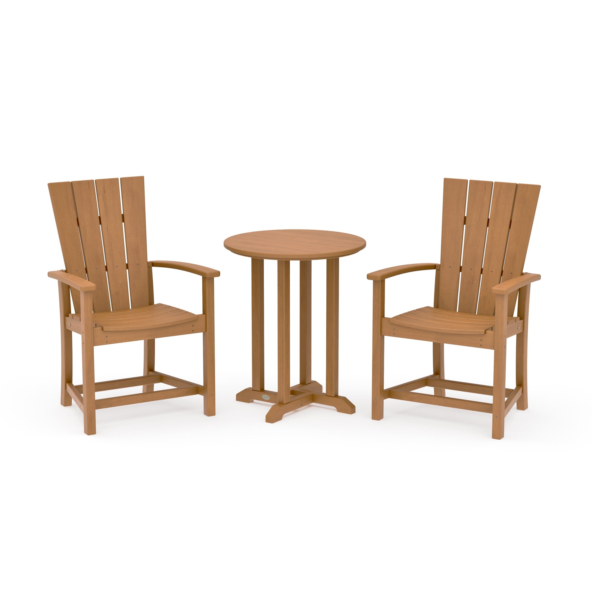 Quattro 3-Piece Round Farmhouse Bistro Dining Set
