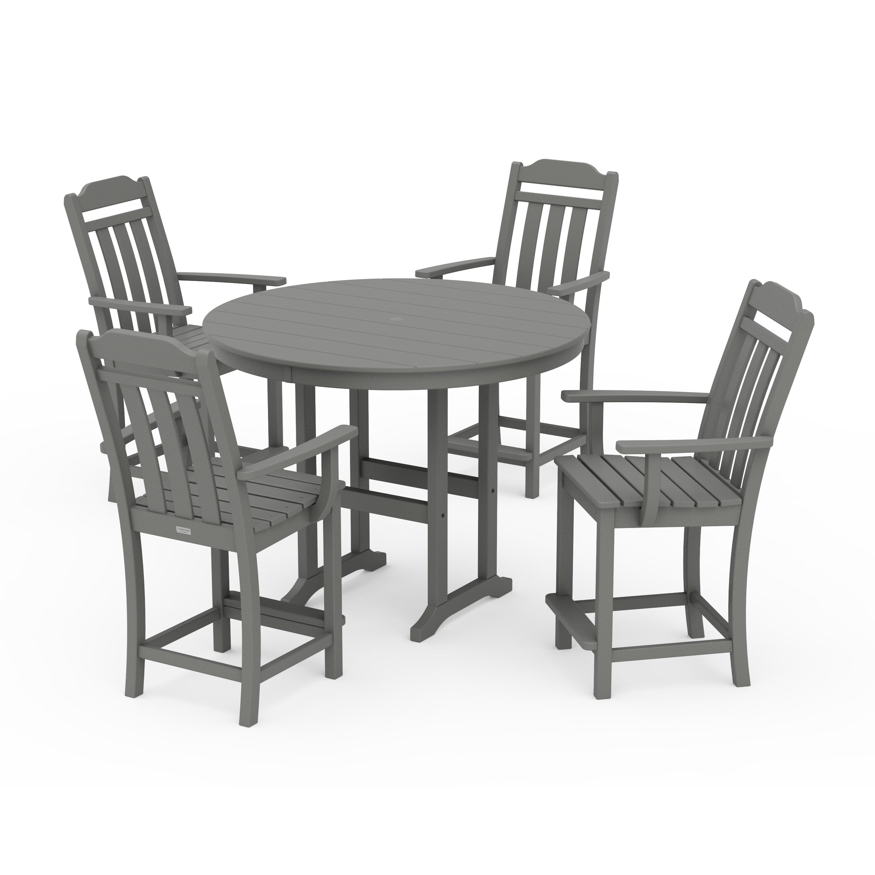 Cottage 5-Piece Round Farmhouse Counter Set