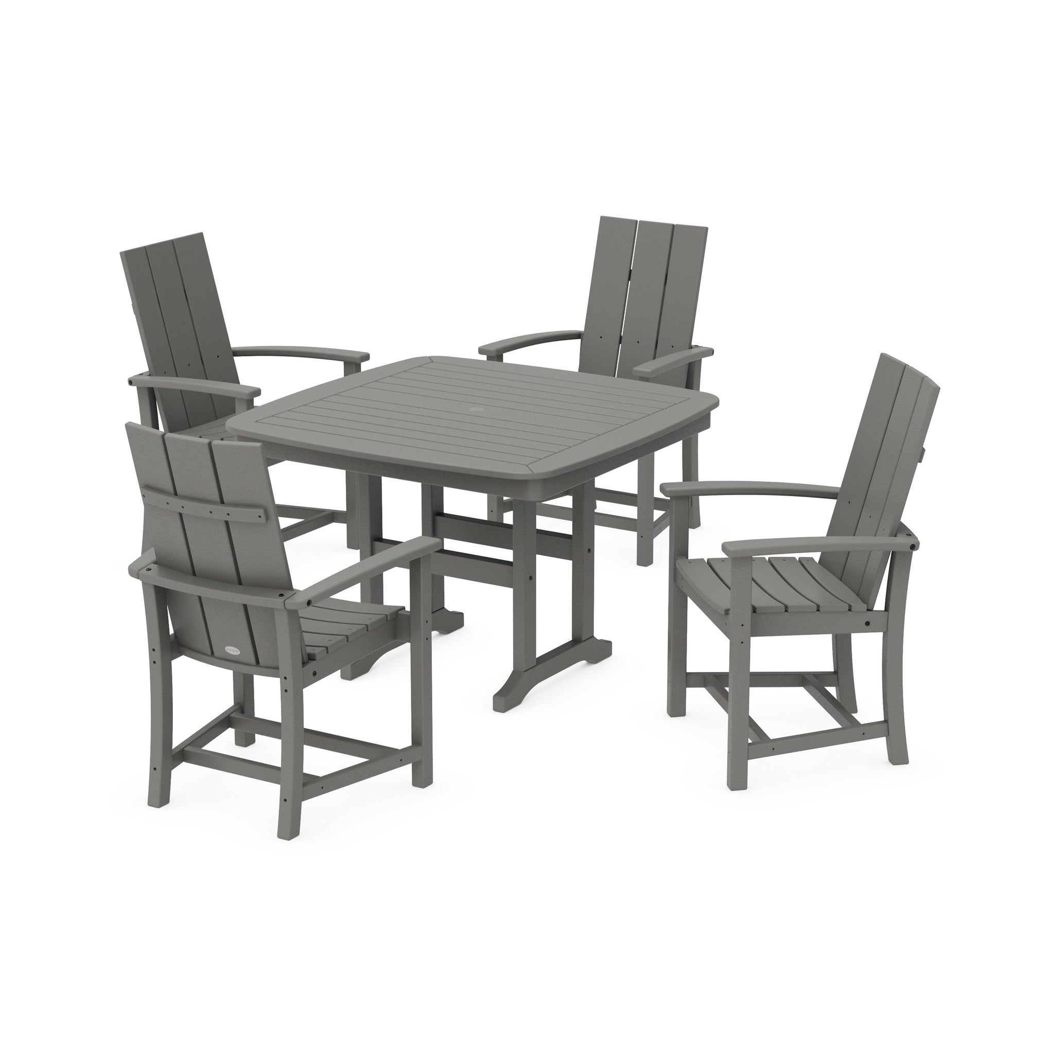 Modern Adirondack 5-Piece Dining Set with Trestle Legs