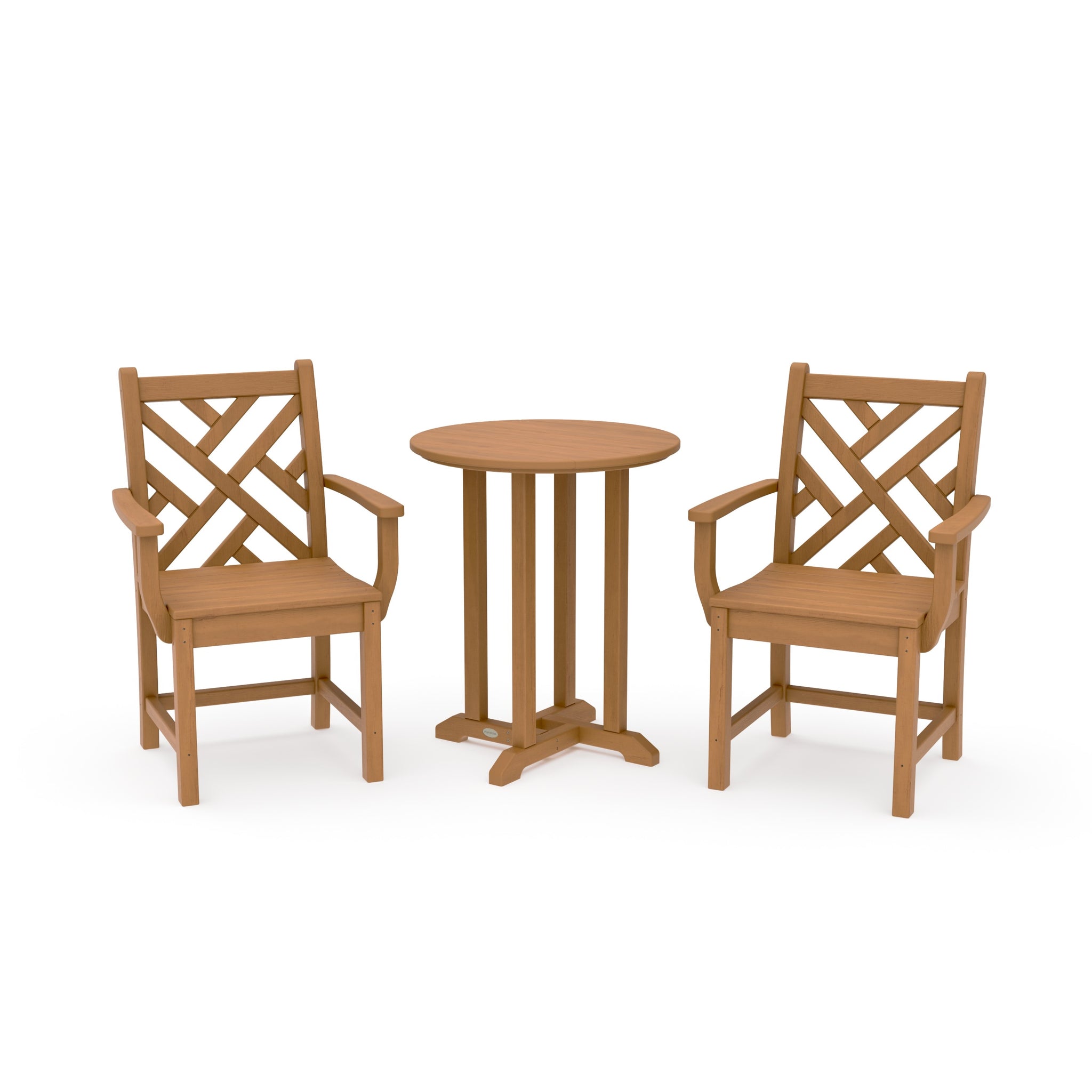 Chippendale 3-Piece Round Bistro Dining Set