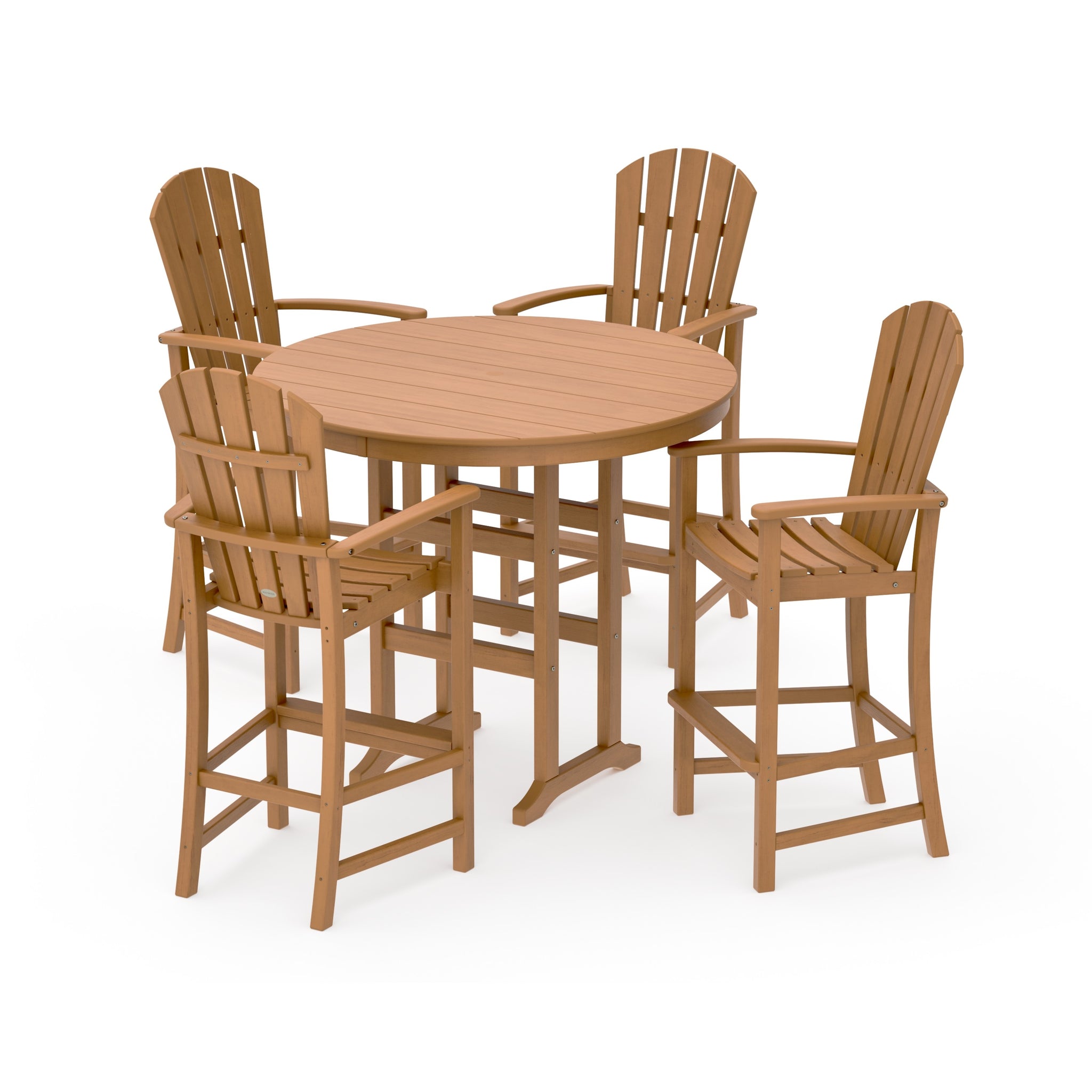Palm Coast 5-Piece Round Farmhouse Bar Set