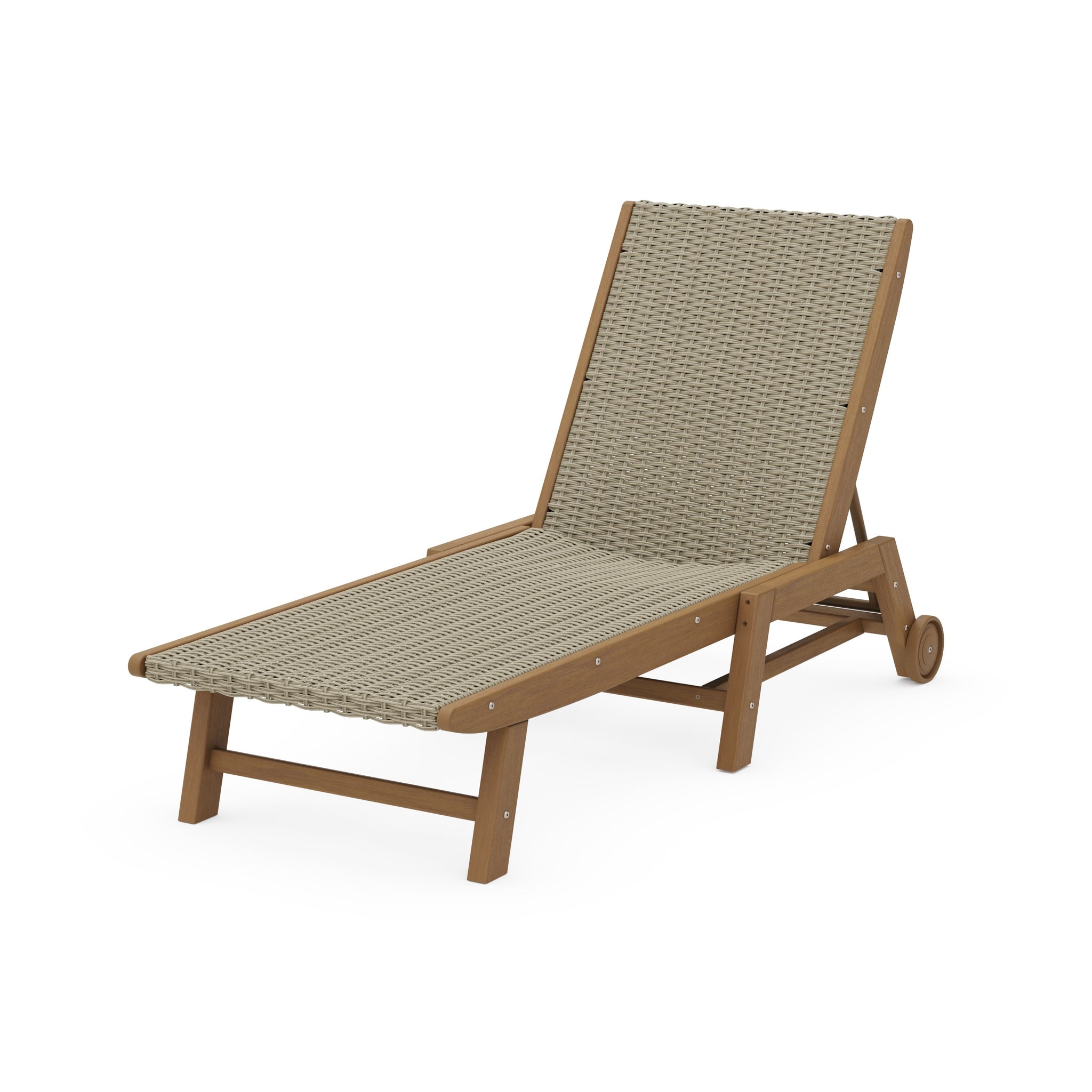 Coastal Woven Chaise with Wheels