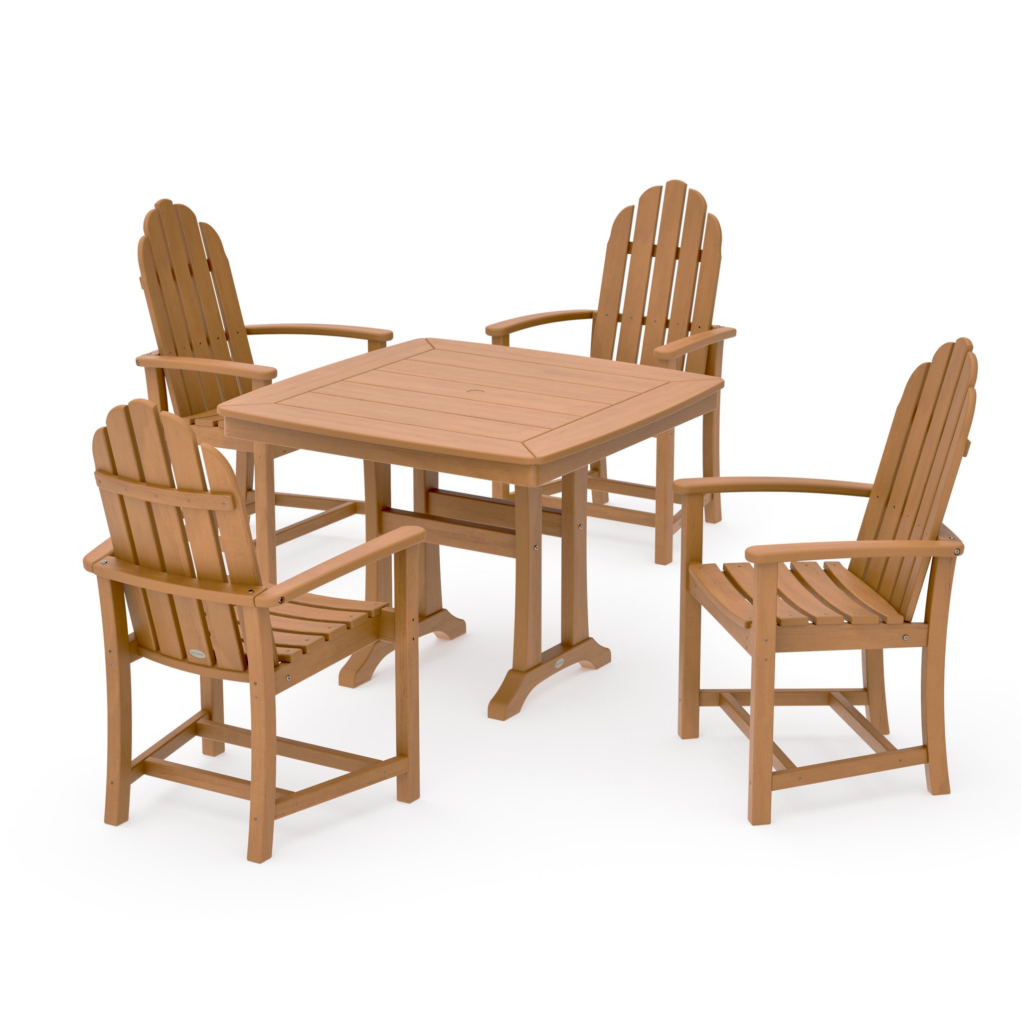 Classic Adirondack 5-Piece Dining Set with Trestle Legs