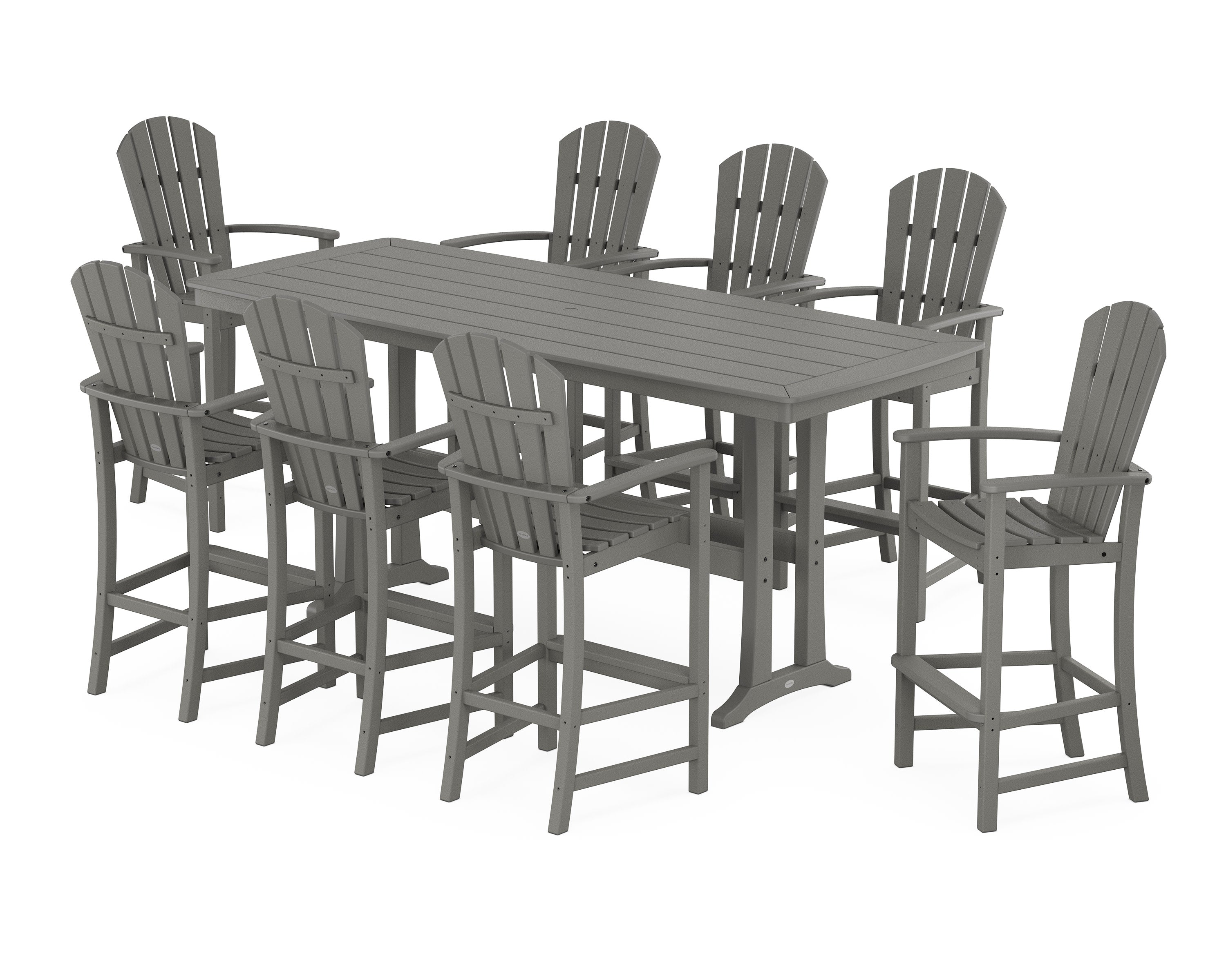 Palm Coast 9-Piece Bar Set with Trestle Legs